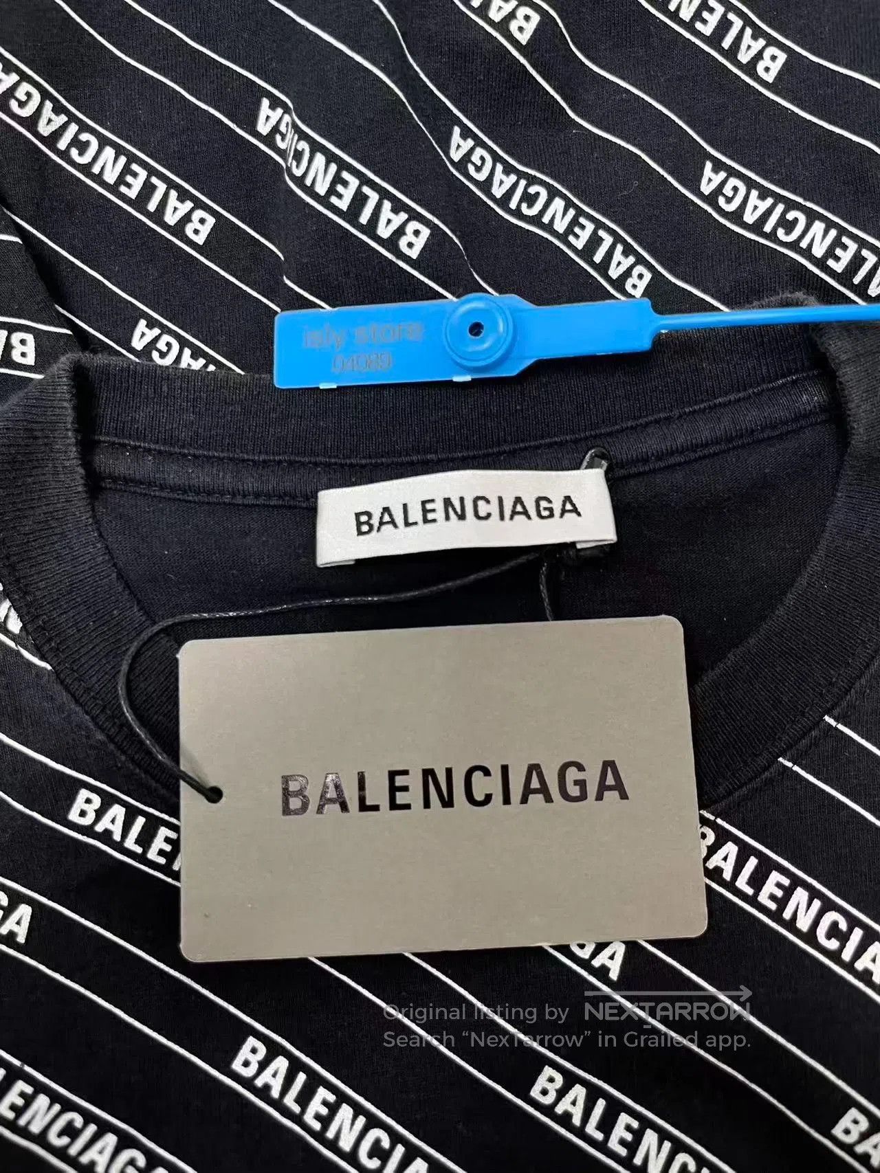 Balenciaga Balenciaga Men's Logo Print Round Neck T-Shirt. Size US S / EU 44-46 / 1 - 4 Thumbnail