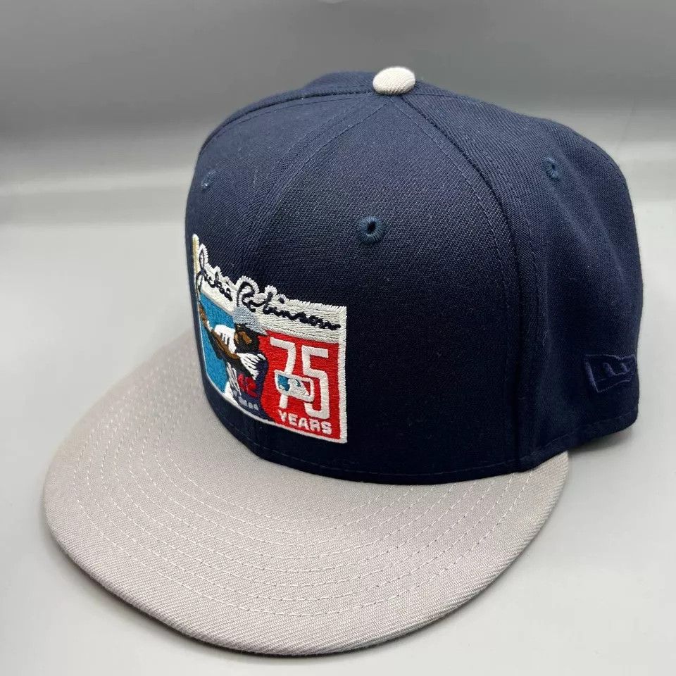 New Era Jackie Robinson 42 Hat Men 7 1/2 75th Years Fitted Cap Size ONE SIZE - 3 Thumbnail