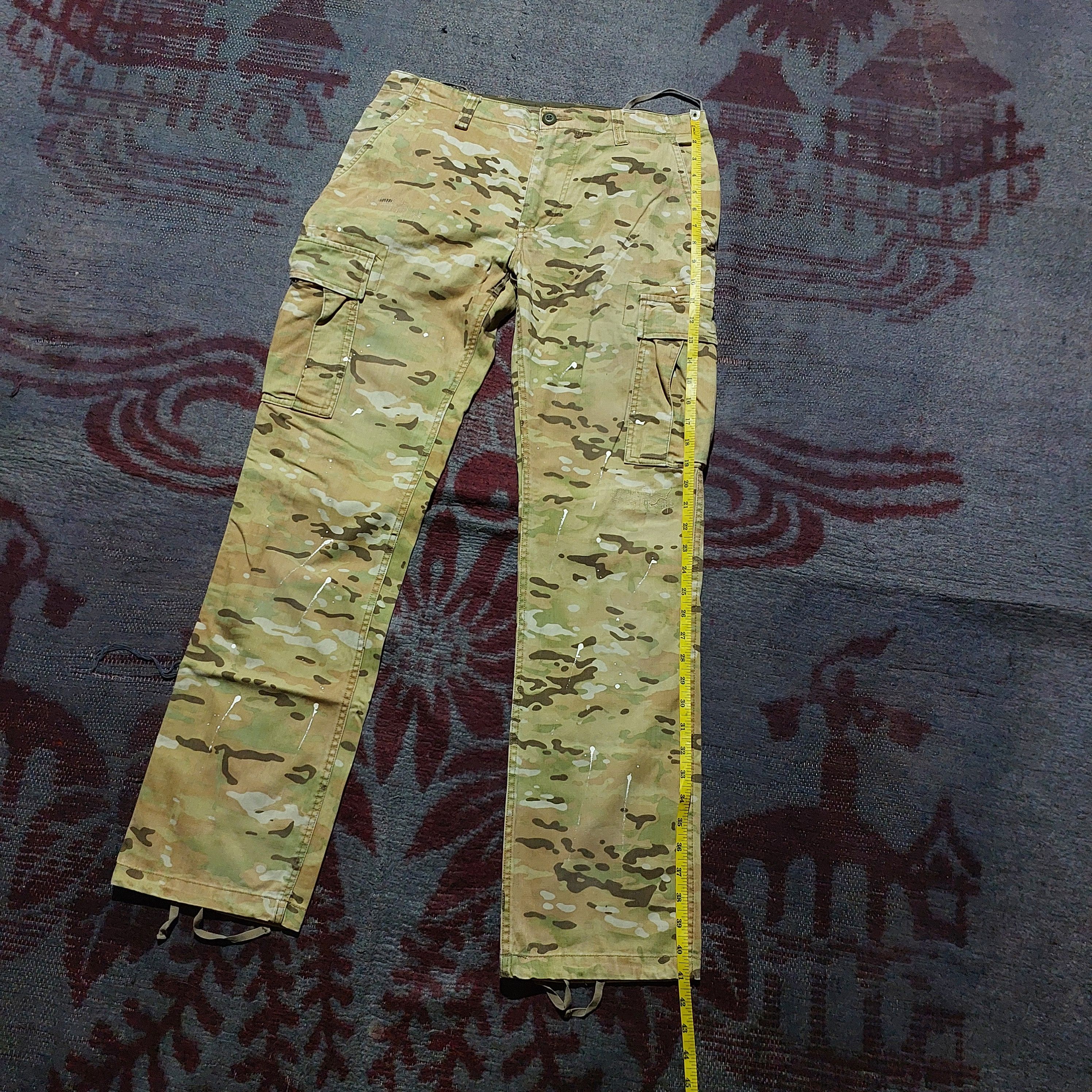 Buzz Rickson's Sophnet Camouflage Paint Splattered Cargo Pants Size US 32 / EU 48 - 16 Thumbnail