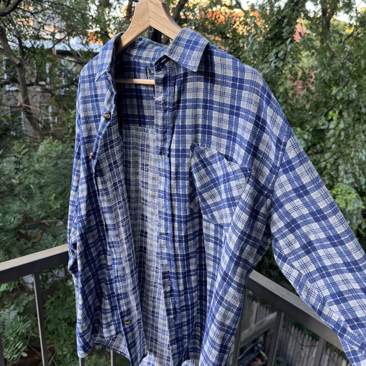 Vintage Thrashed Faded Distressed Flannel Shirt ERD Grunge Chrome Size US XL / EU 56 / 4 - 4 Thumbnail
