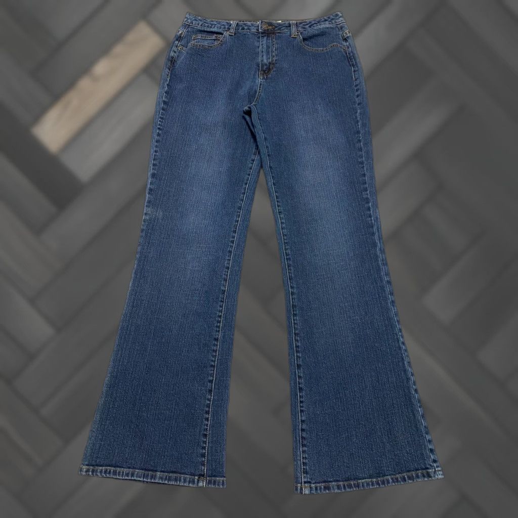 Vintage VINTAGE L.A. Blues Melrose Jeans 9 M High Rise Boot Cut Stretch 32×32 Blue Denim Cotton Spandex 5-Pocket Womens Jeans Size 24" / US 00 / IT 34 - 1 Thumbnail