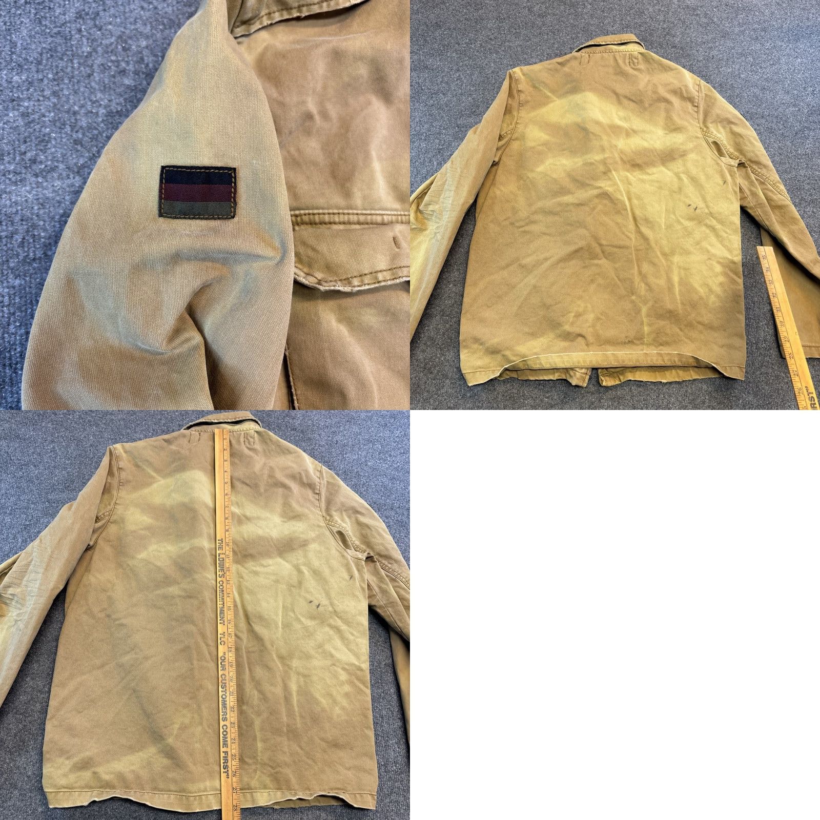 American Eagle Outfitters American Eagle Military Jacket Full Zip Men L Khaki Beige German Flag Distressed Style Shirt? Size US L / EU 52-54 / 3 - 8 Thumbnail