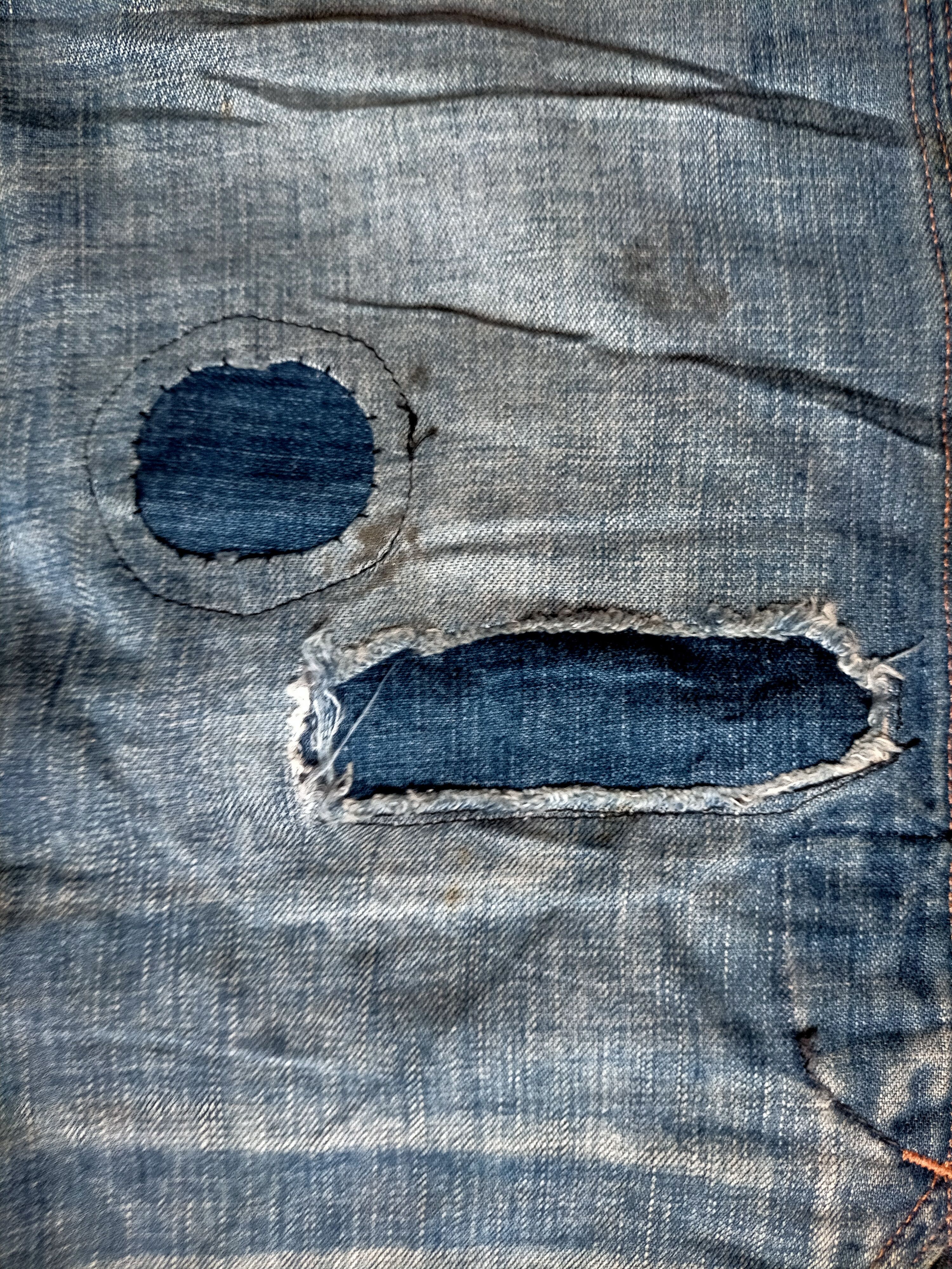 RRL Ralph Lauren ⚡Double RL Patchwork Carpenter Jeans Size US 31 - 11 Thumbnail