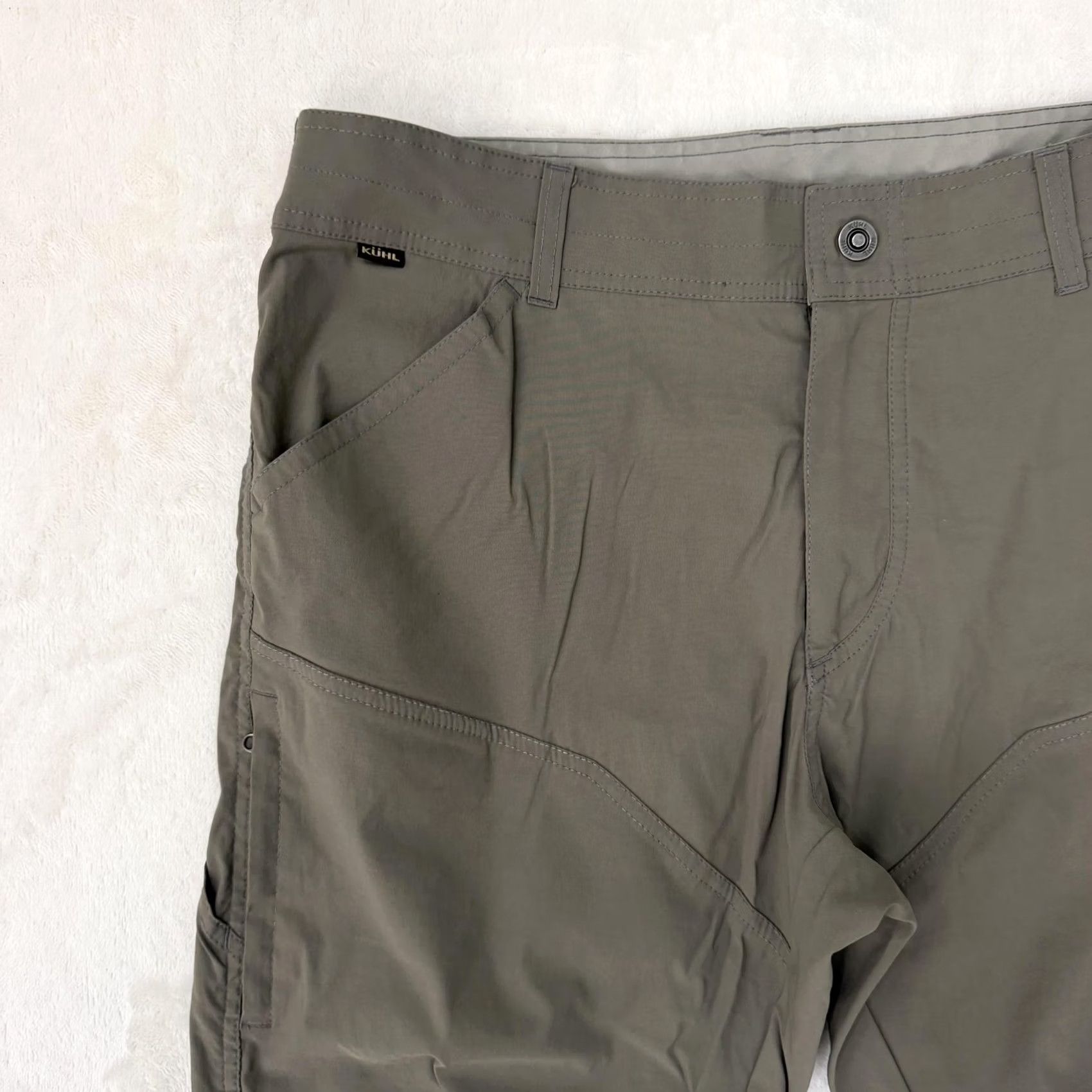 Vintage Kuhl Pants Jeans Mens 36x30 Gray Hiking Outdoor Nylon Straight Leg Pockets Travel Pants Mens Regular 36 Gray Khakis Summer Sports Activewear Size US 36 / EU 52 - 5 Thumbnail