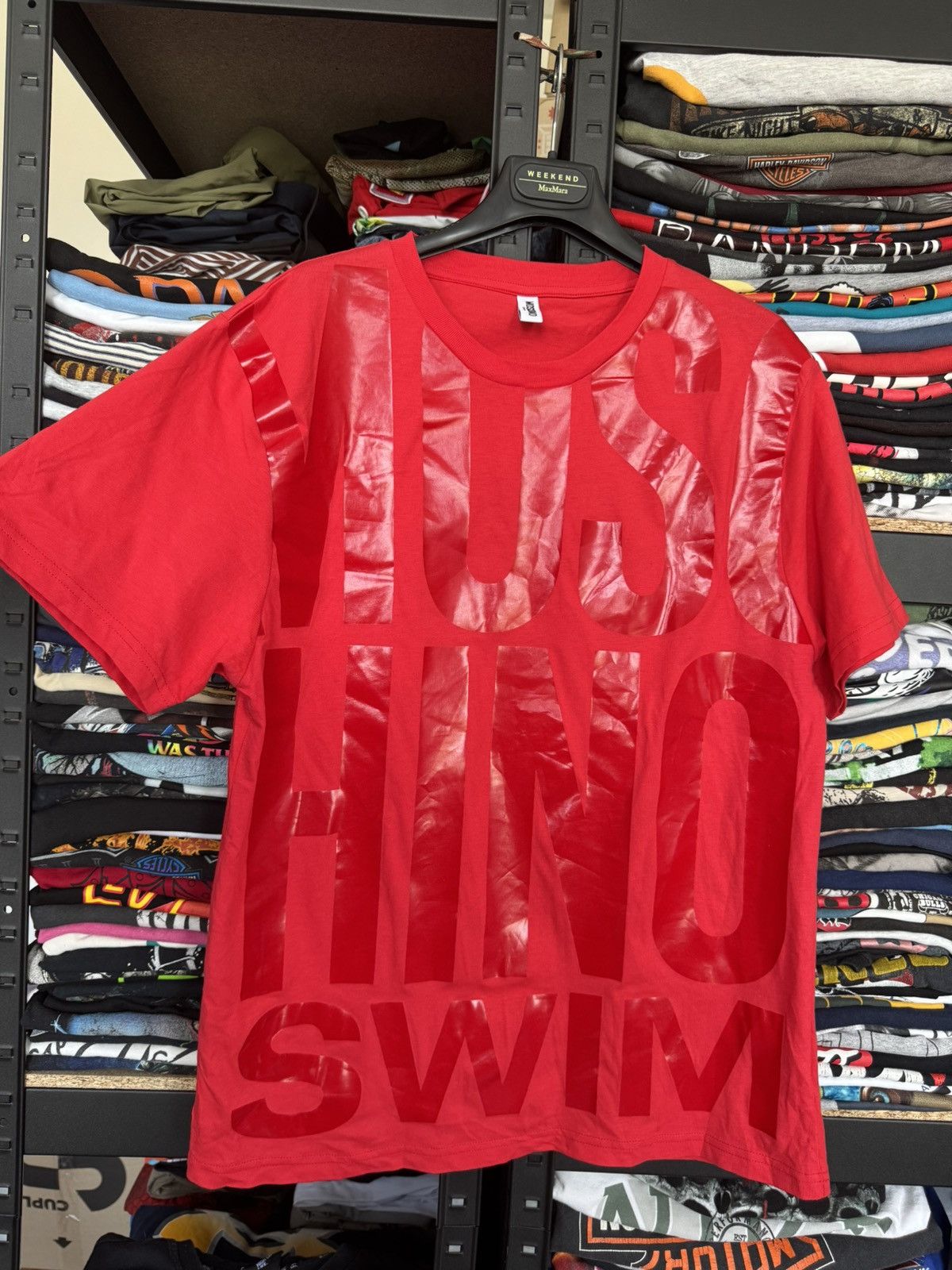 Moschino Moschino swim big logo tee red Size US S / EU 44-46 / 1 - 2 Thumbnail