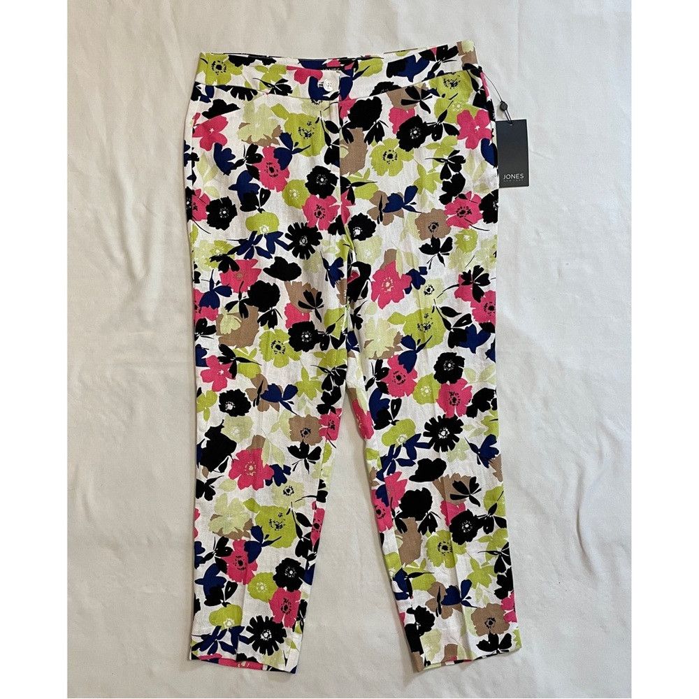 Jones New York NWT New $90 Jones New York Floral Linen-blend Pant Size 10 Size 32" / US 10 / IT 46 - 1 Thumbnail