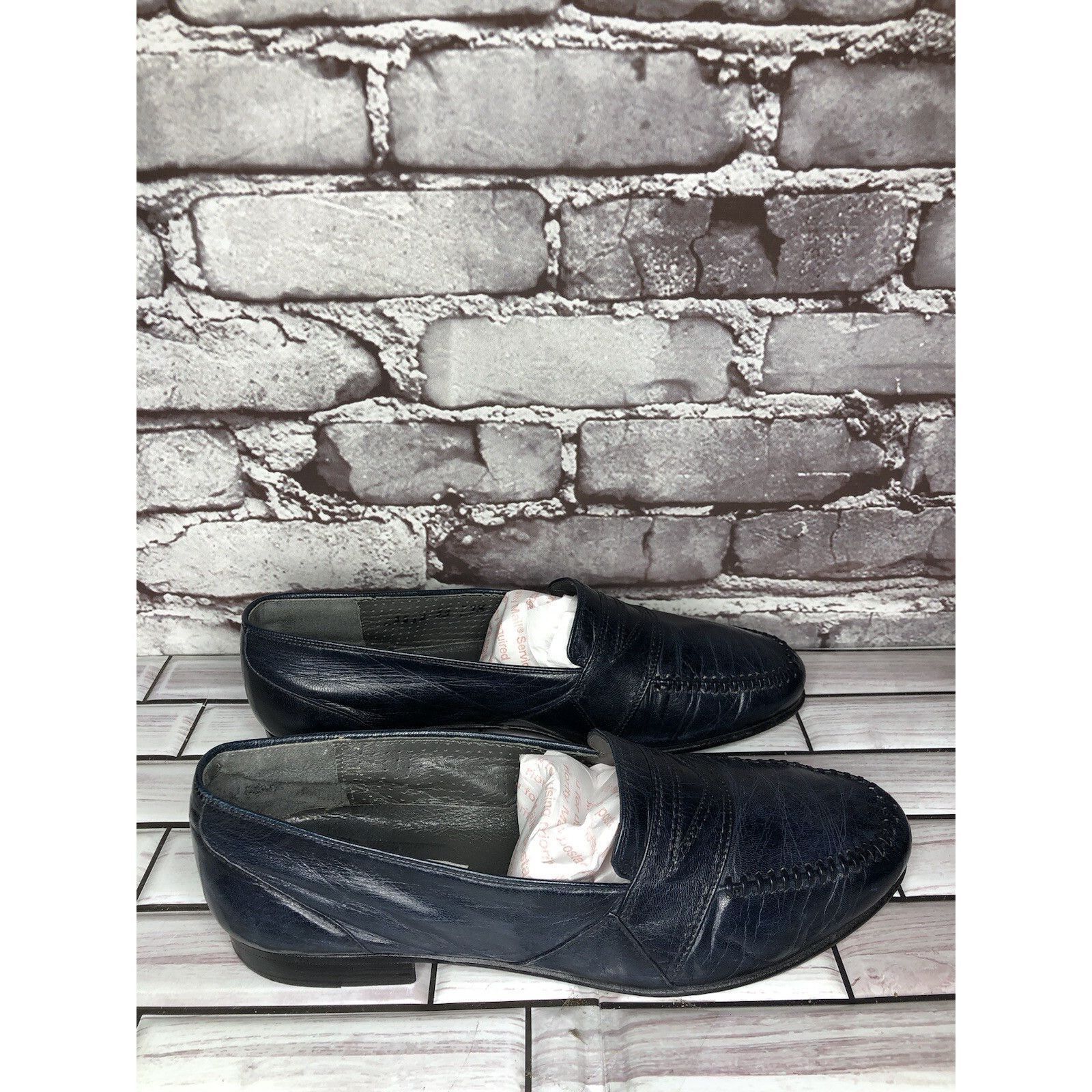 TED LAPIDUS TED LAPIDUS Boutique Paris Blue Leather Dress Penny Loafers Size US 7.5 / EU 40-41 - 17 Thumbnail