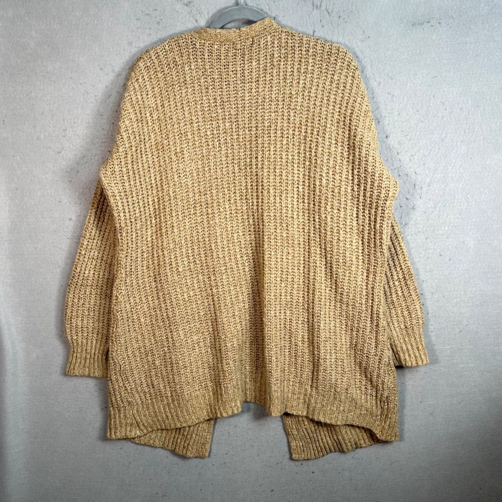 Nasty Gal Nasty Gal Cardigan Beige Open-Front Knit with Pockets Womens S/M Adult Womens S/M Cardigan Casual Knit Pullover Open-Front Pocket Fabric Knit Size S / US 4 / IT 40 - 2 Thumbnail
