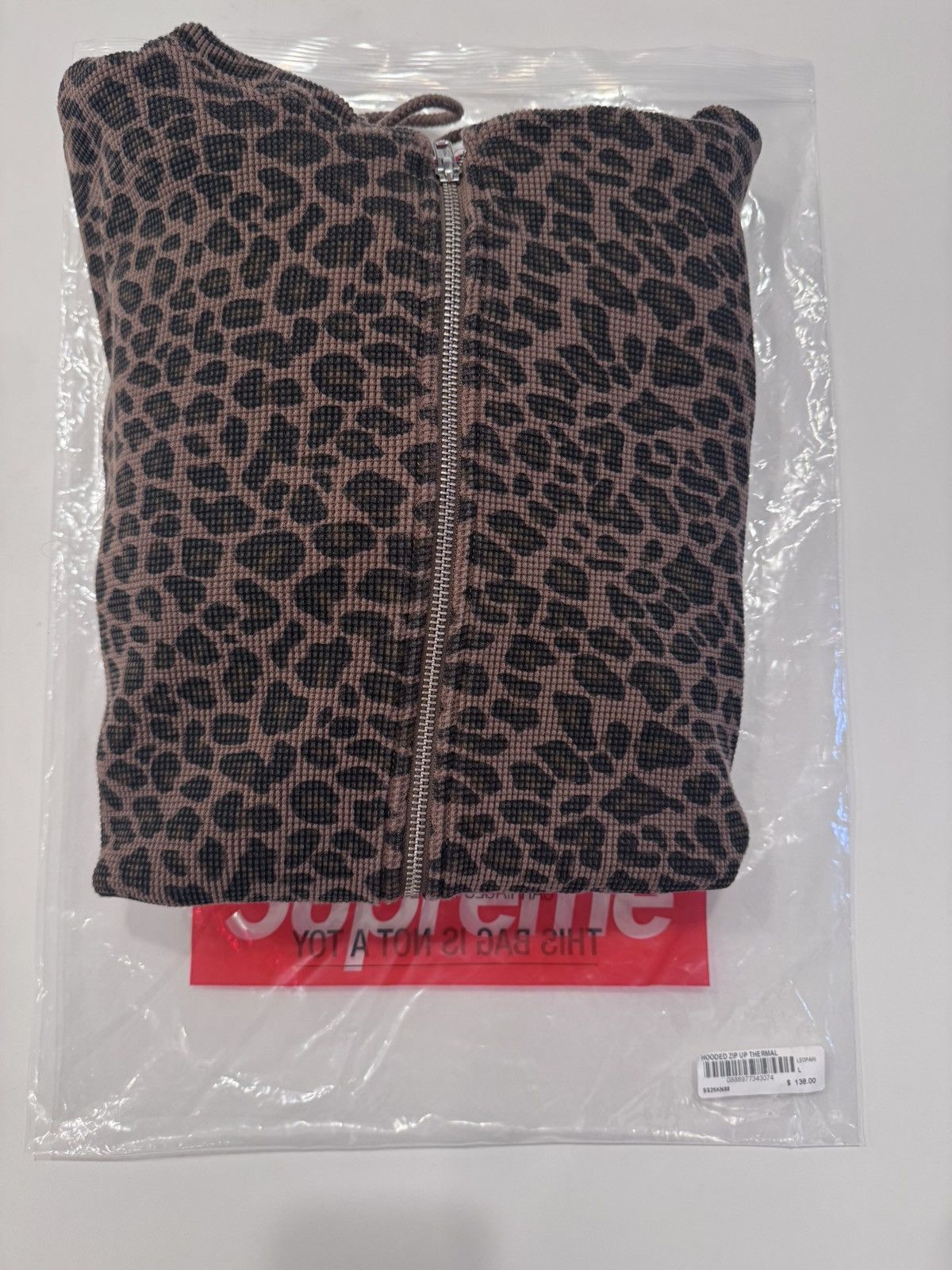 Supreme SS25 SUPREME hooded zip up thermal leopard Size US L / EU 52-54 / 3 - 5 Thumbnail