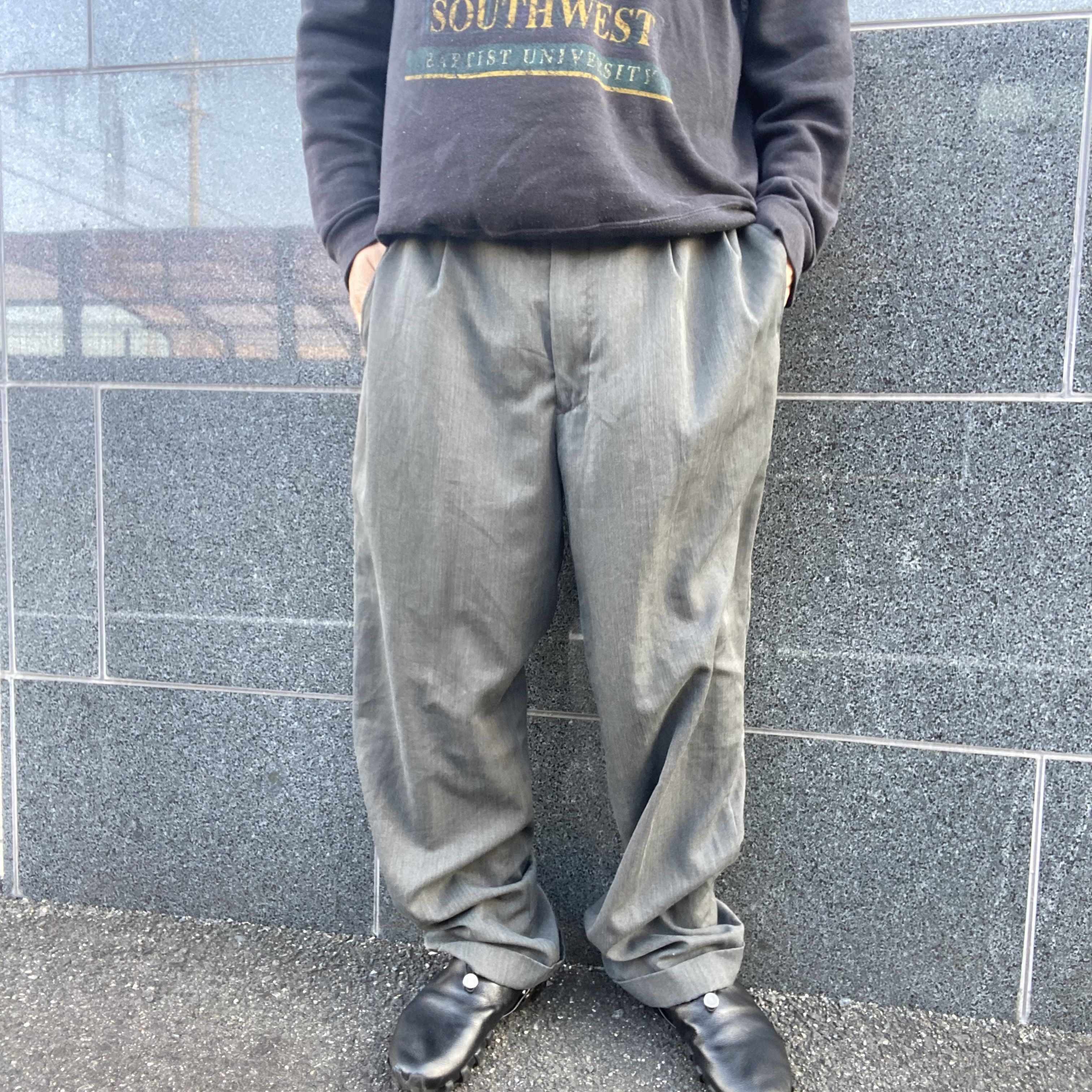 Vintage FEZZA 00s Wide slacks Gray Size W36×L30 Size US 36 / EU 52 - 1 Thumbnail