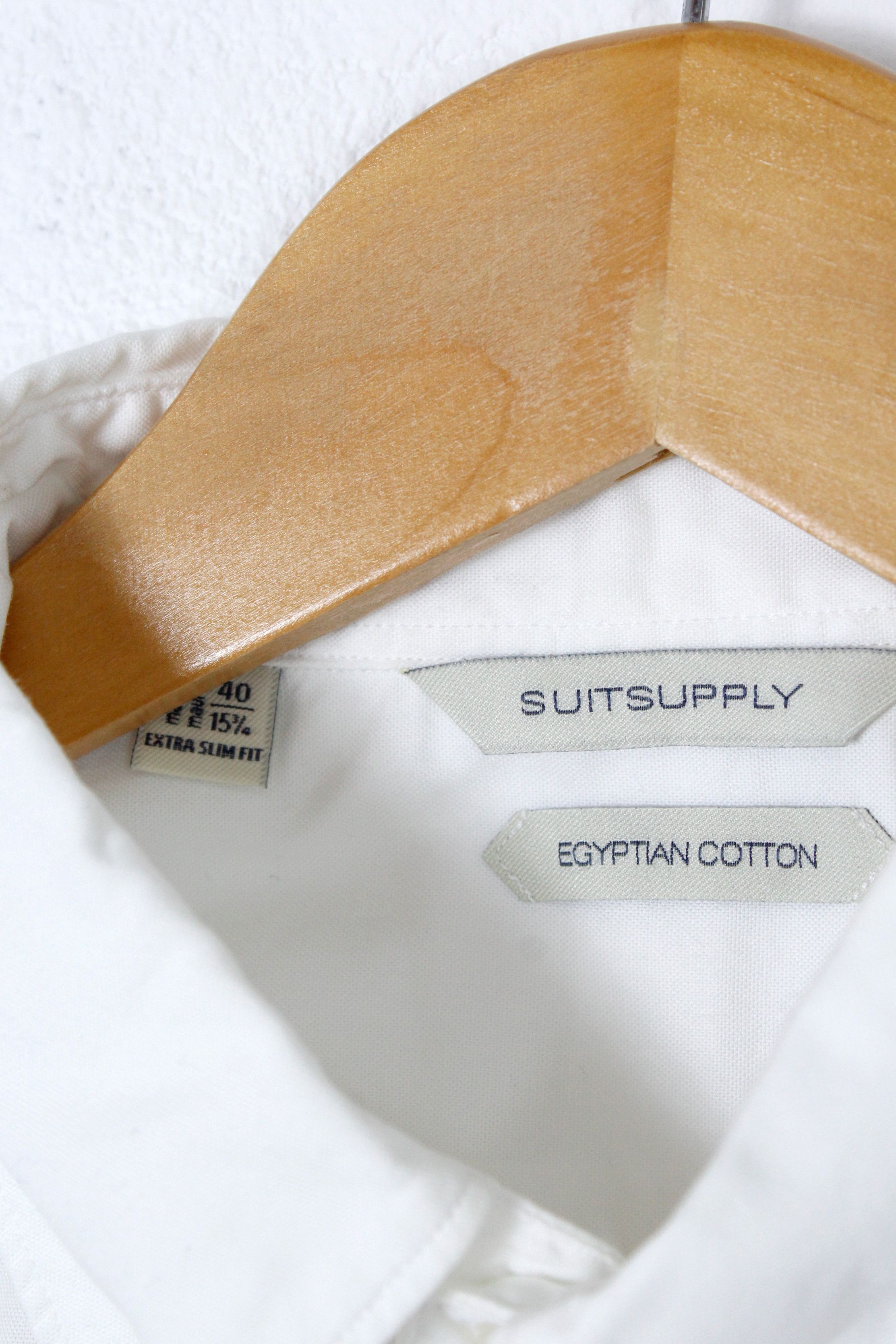 Suitsupply Suitsupply White Short Sleeve Oxford Shirt 40 Size US L / EU 52-54 / 3 - 3 Thumbnail