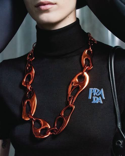 Prada Resort 19 Twisted Chain Necklace Size ONE SIZE - 10 Thumbnail