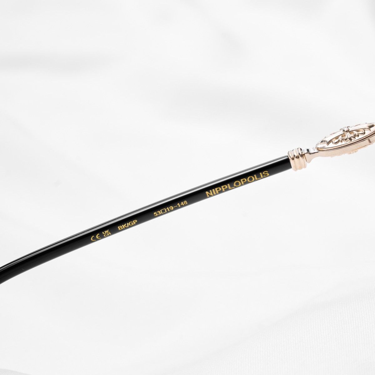Chrome Hearts CHROME HEARTS NIPPLOPOLIS BLACK GOLD PLATED GLASSES Size ONE SIZE - 5 Thumbnail