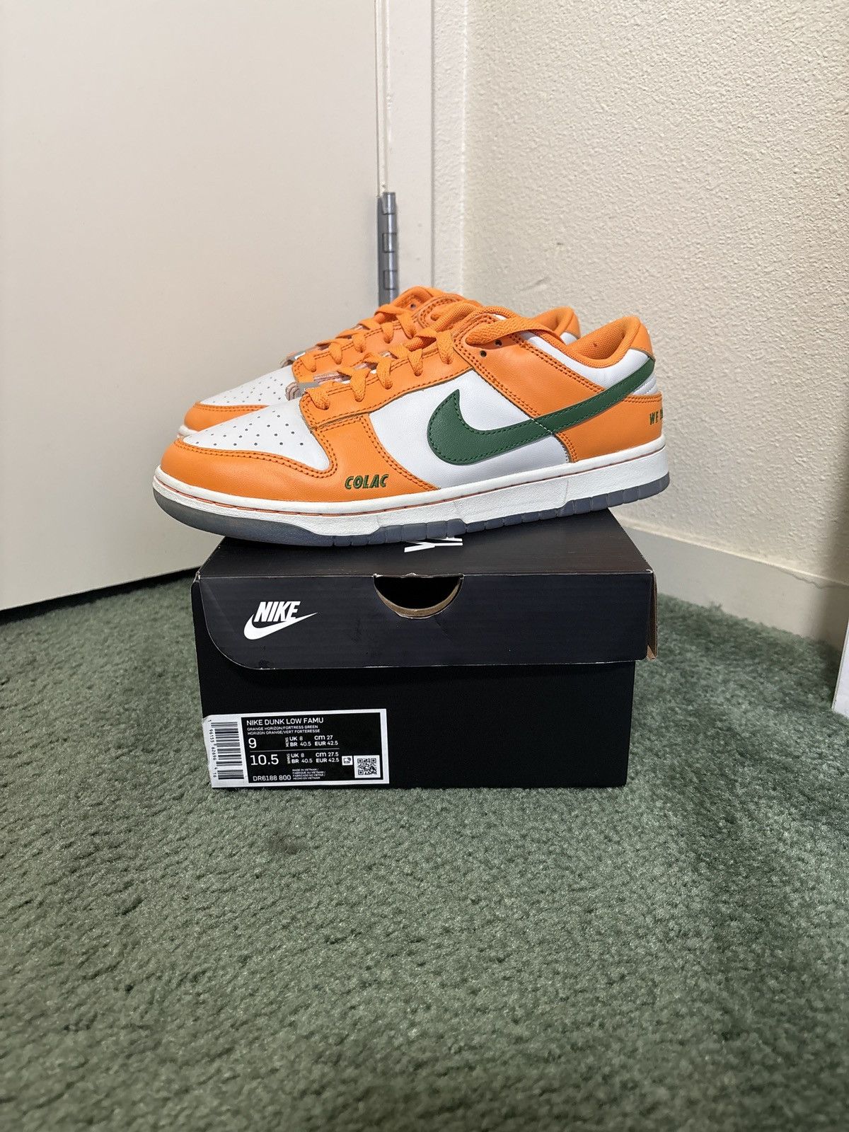 Nike Nike Dunk Low x Florida A&M University Rattlers Size 9 Size US 9 / EU 42 - 1 Thumbnail
