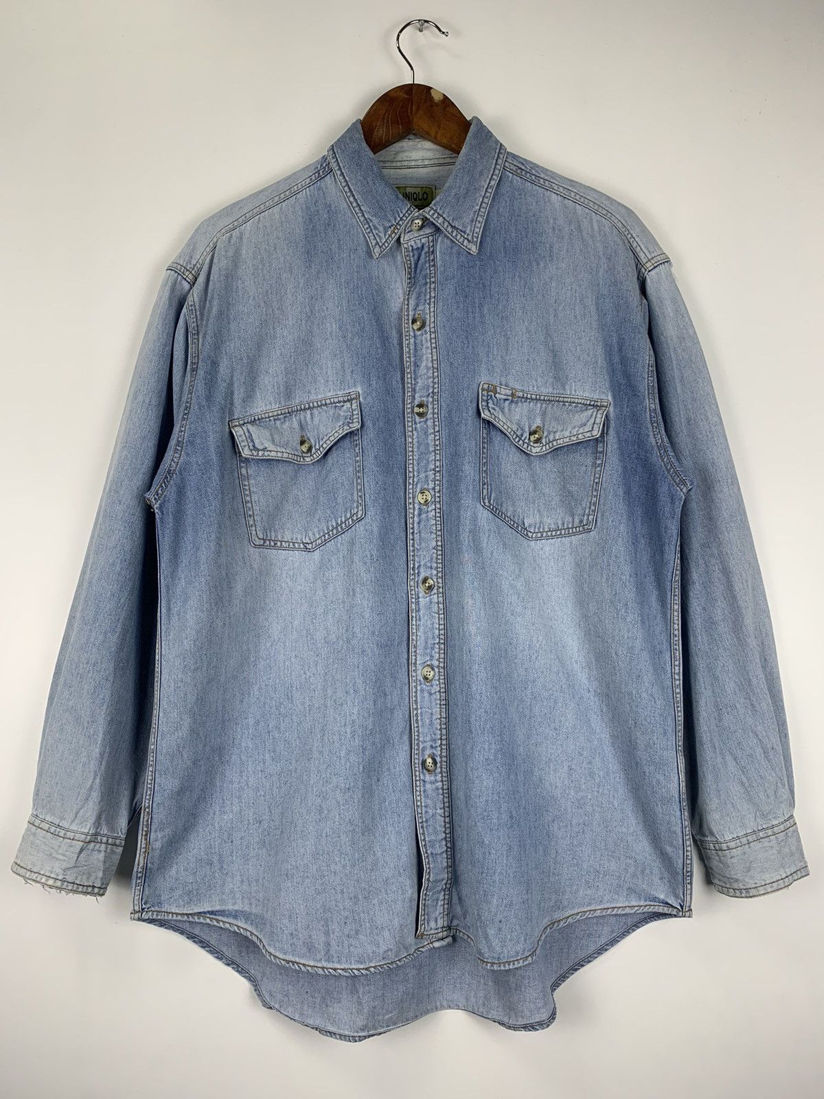 Uniqlo Vintage Uniqlo Denim Jacket Size US L / EU 52-54 / 3 - 3 Thumbnail