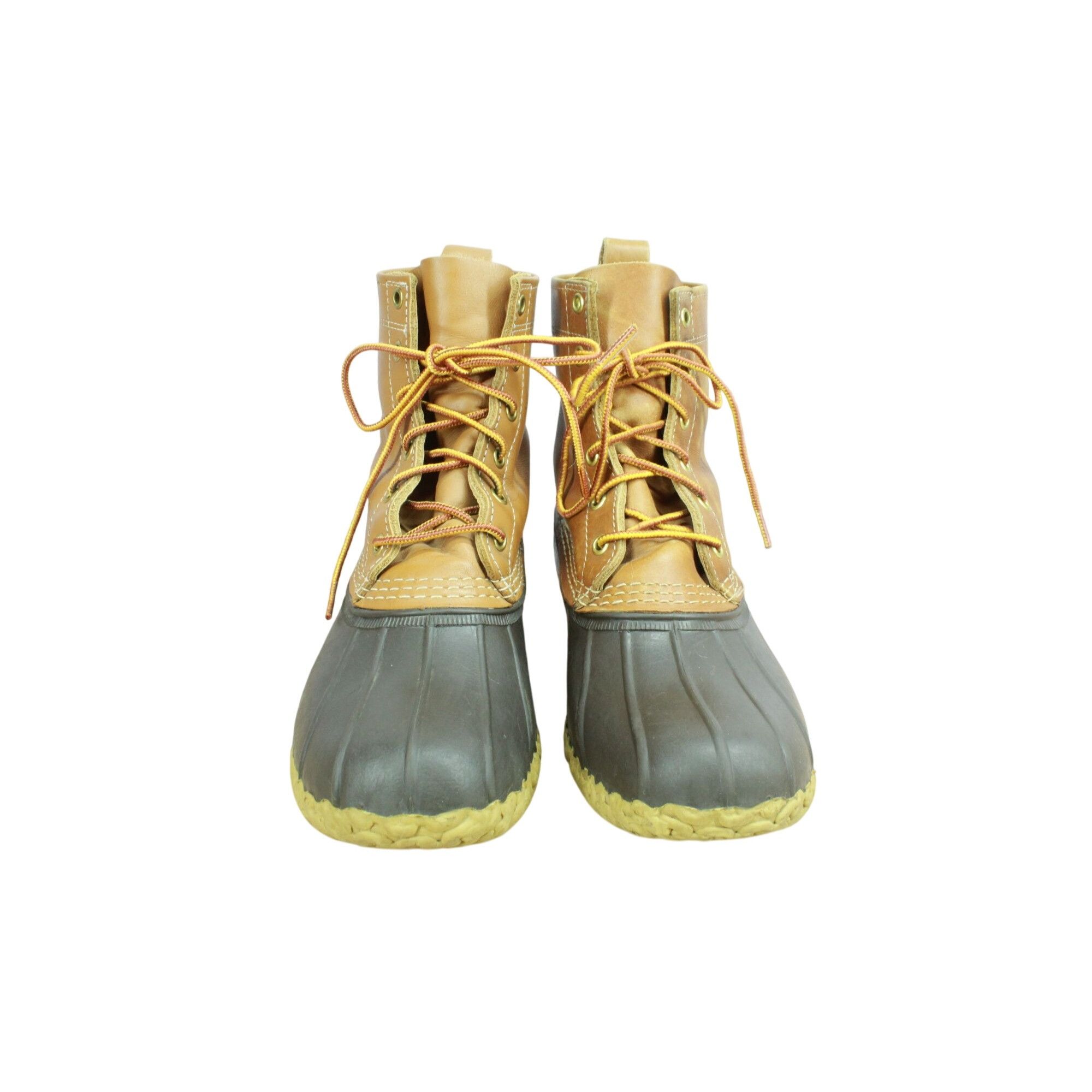 L.L. Bean × Leather LL Bean Women's Leather Unlined Ankle Duck Boots Size 9 M Size US 9 / IT 39 - 4 Thumbnail