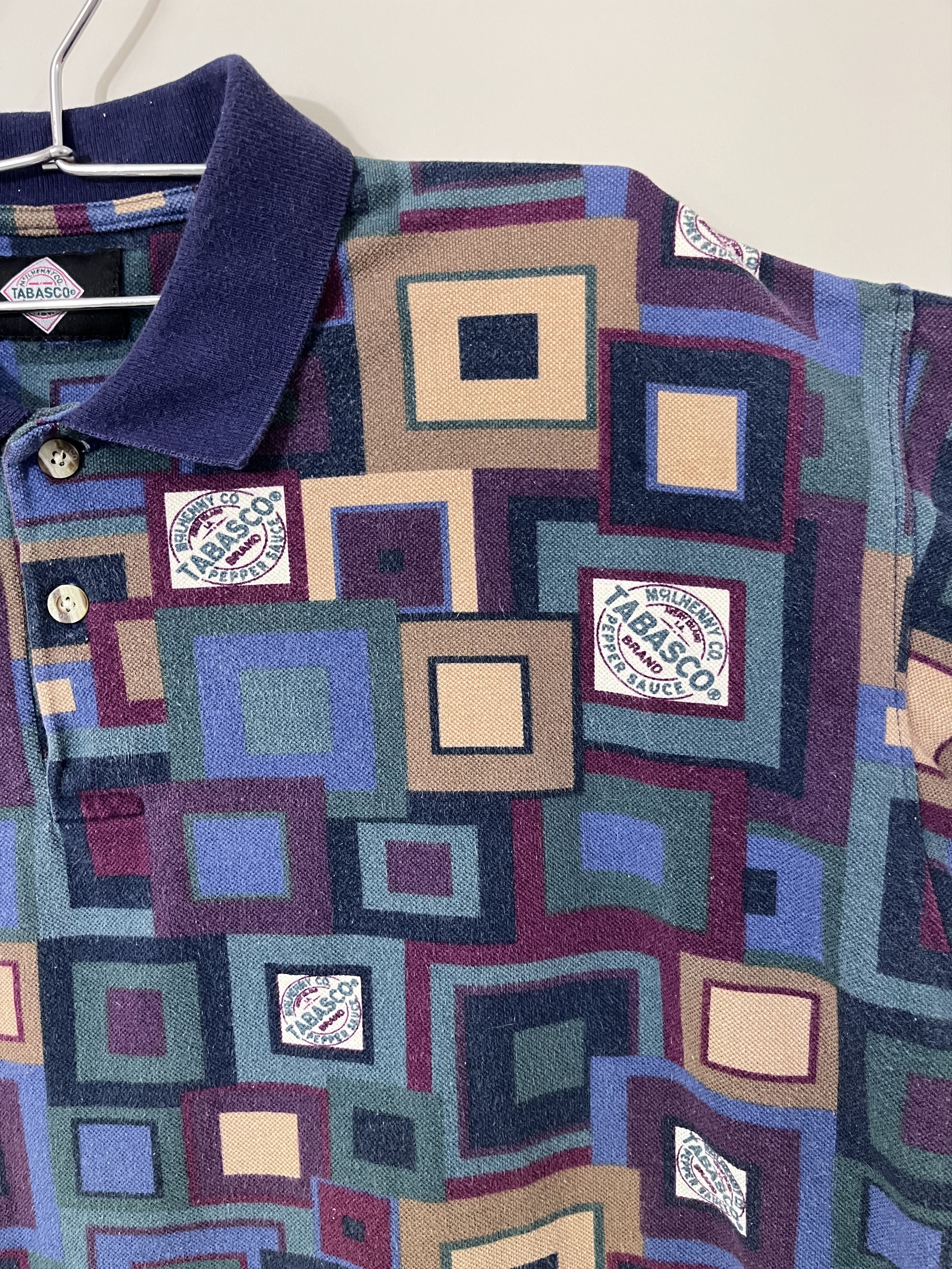 Tabasco Vtg 90s Tabasco Polo Shirt Multicolor Hot Sauce Retro size L Size US L / EU 52-54 / 3 - 2 Thumbnail