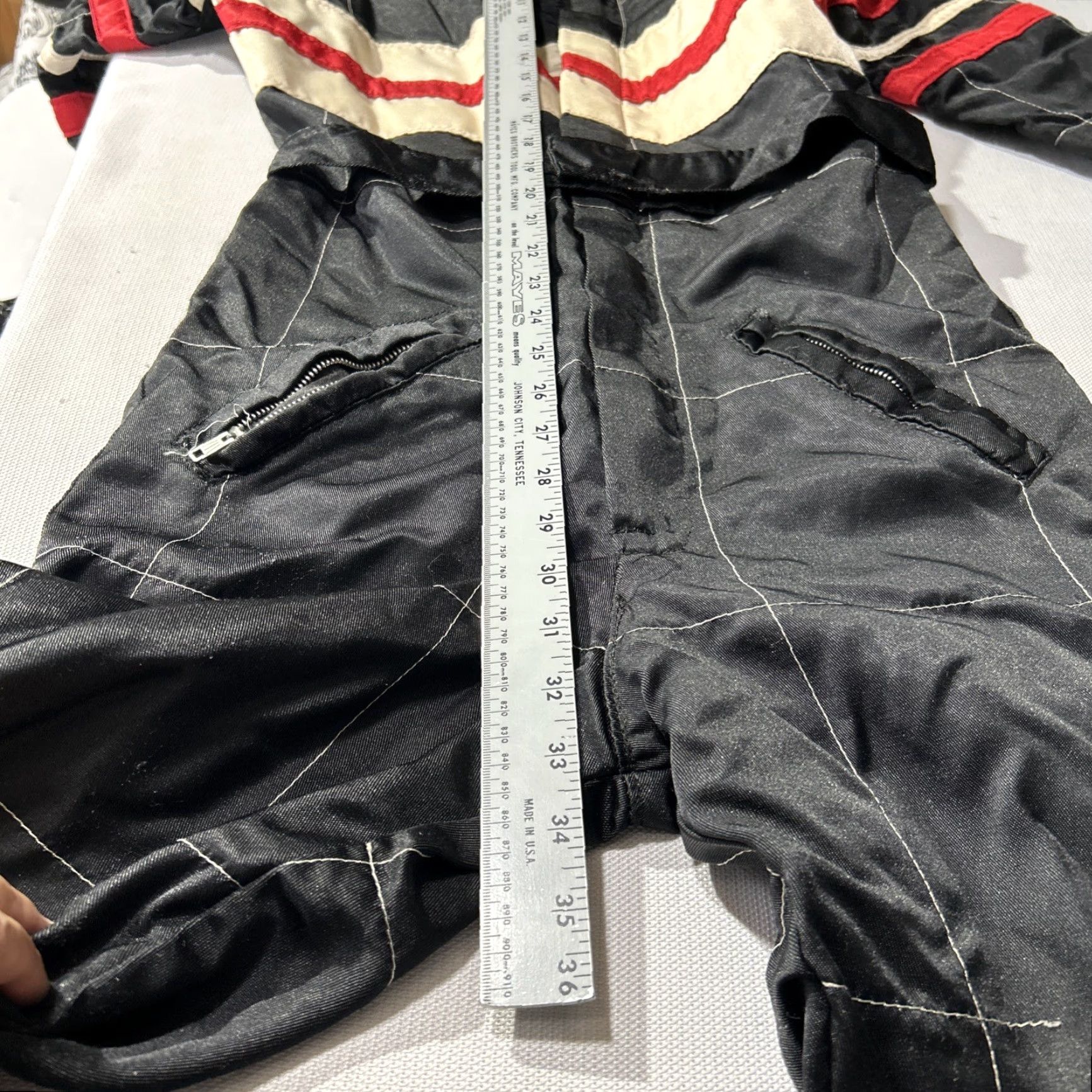 Vintage VINTAGE Karting Jump Suit Mens Small Black Zip Long Sleeve Morco Threads Jackson Missouri Mens Size 36R - 6 Thumbnail