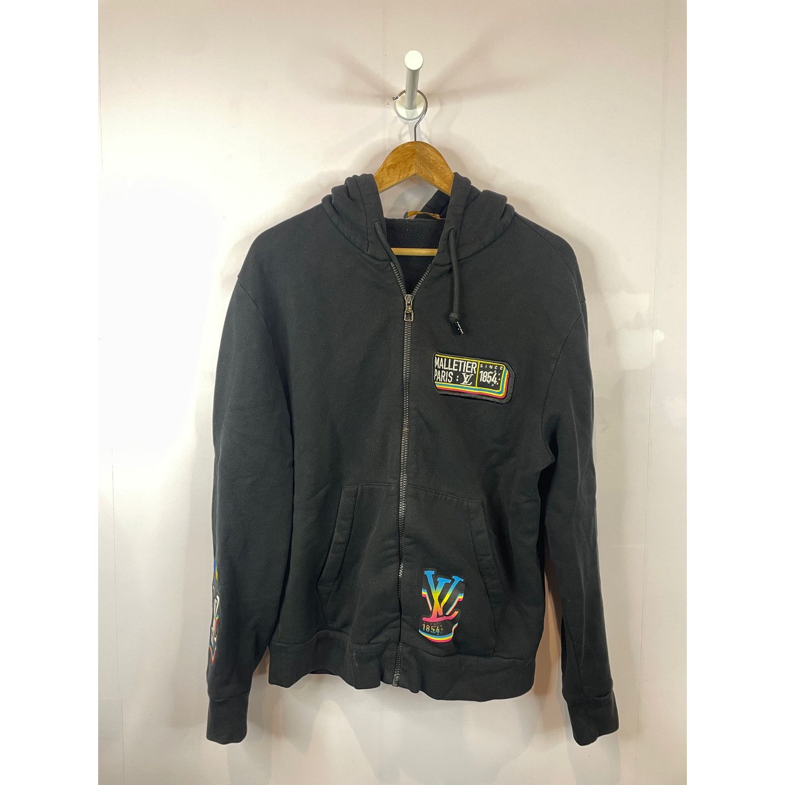 Louis Vuitton LV Malletier Black Zip Up Hoodie Size US M / EU 48-50 / 2 - 1 Thumbnail