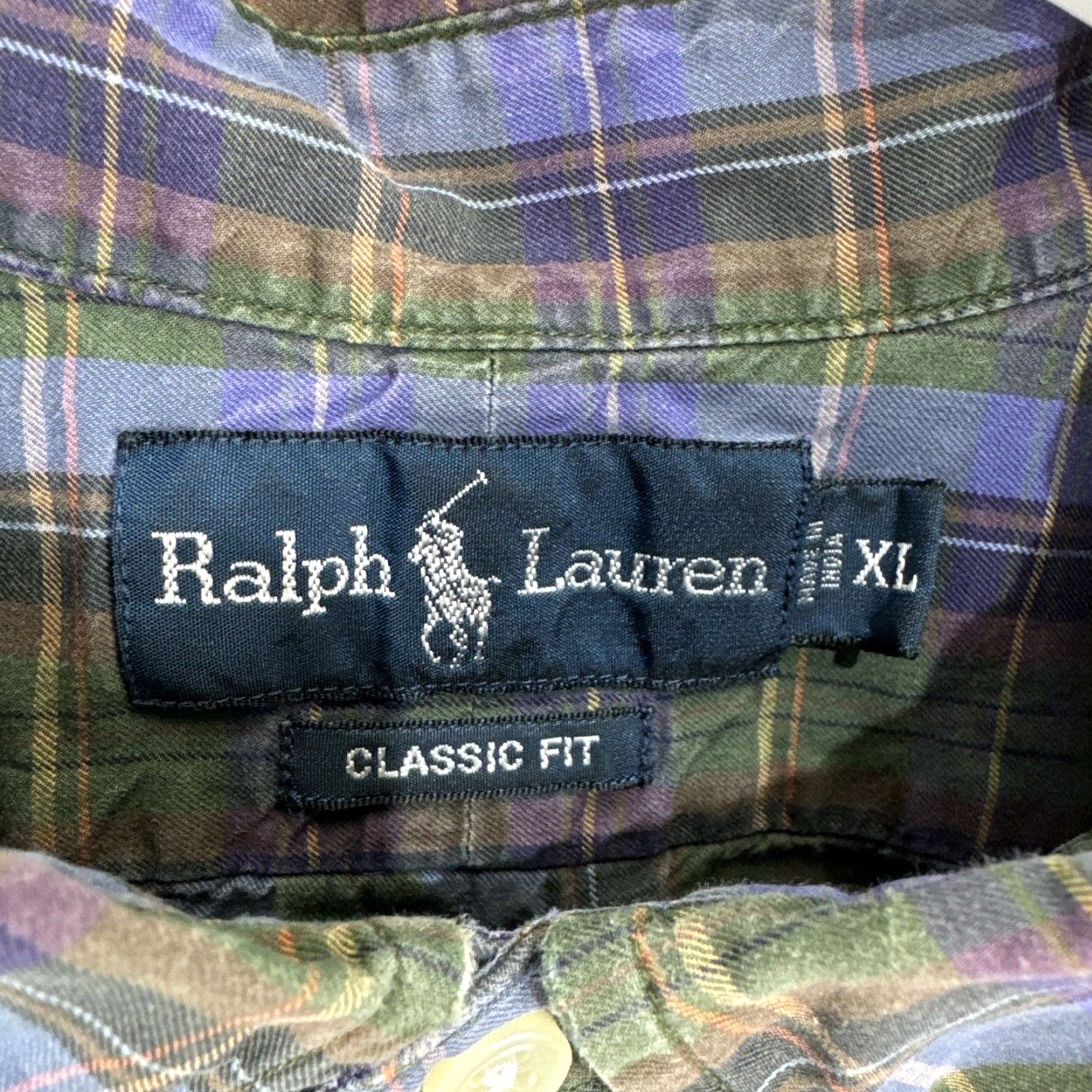 Polo Ralph Lauren VINTAGE Polo Ralph Lauren Mens Classic Fit Shirt XL Plaid Long Sleeve Button Size US XL / EU 56 / 4 - 2 Thumbnail
