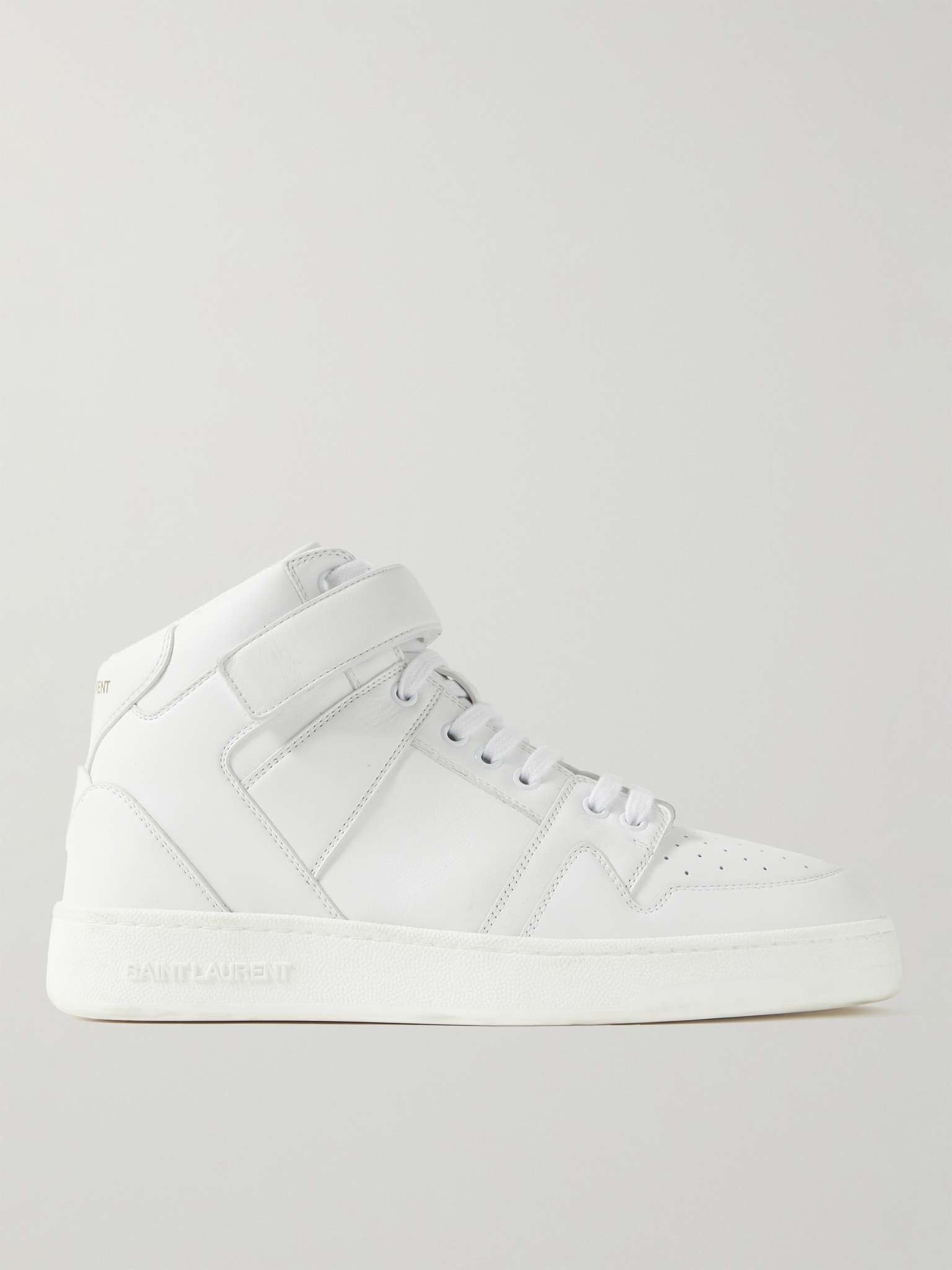 Saint Laurent Paris o1tr1nto0725 Lax Sneakers in Washed-Out Effect Leather White Size US 10.5 / EU 43-44 - 1 Thumbnail