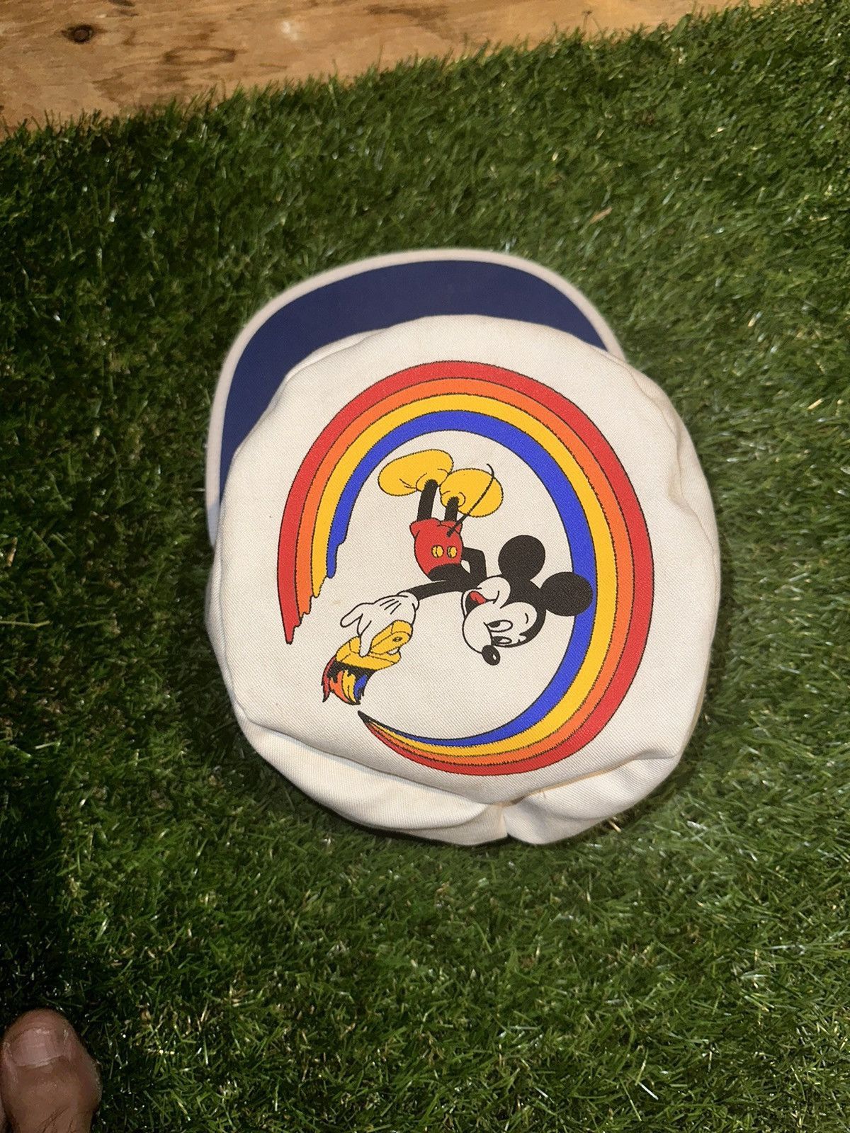 Disney 80s Vintage Mickey Mouse Painter Cap Disney Hat Made in USA Size ONE SIZE - 6 Thumbnail