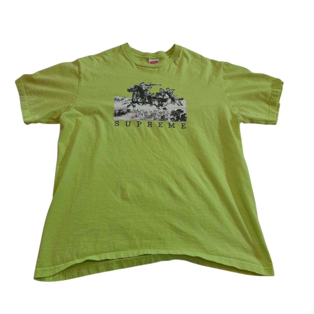 Supreme SS19 Supreme Riders Tee - Neon Green Size US M / EU 48-50 / 2 - 1 Thumbnail