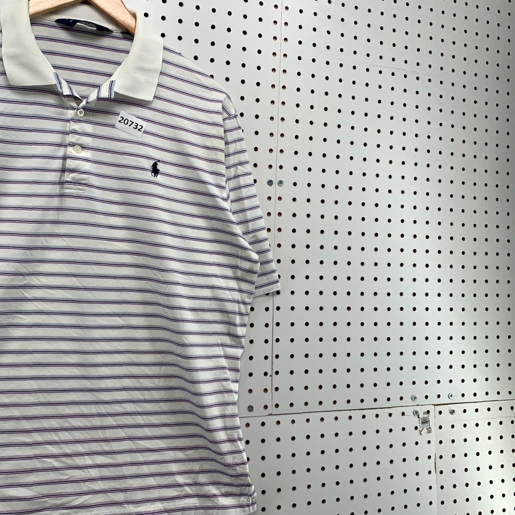 Ralph Lauren VINTAGE Ralph Lauren Polo Golf Polo Shirt White Striped Mens Large Adult L White Striped Polo Golf Mens L 90s Size US L / EU 52-54 / 3 - 4 Thumbnail