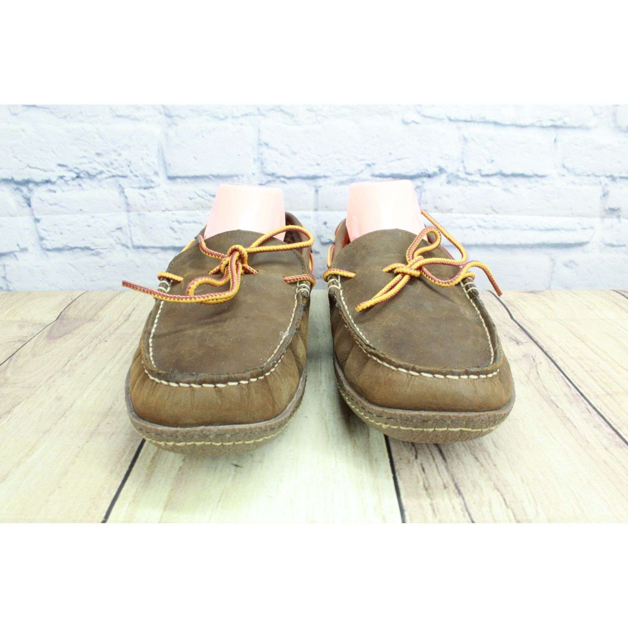 L.L. Bean × Leather LL Bean Flannel Lined Handsewn Moccasin Slippers Size US 10 / EU 43 - 4 Thumbnail
