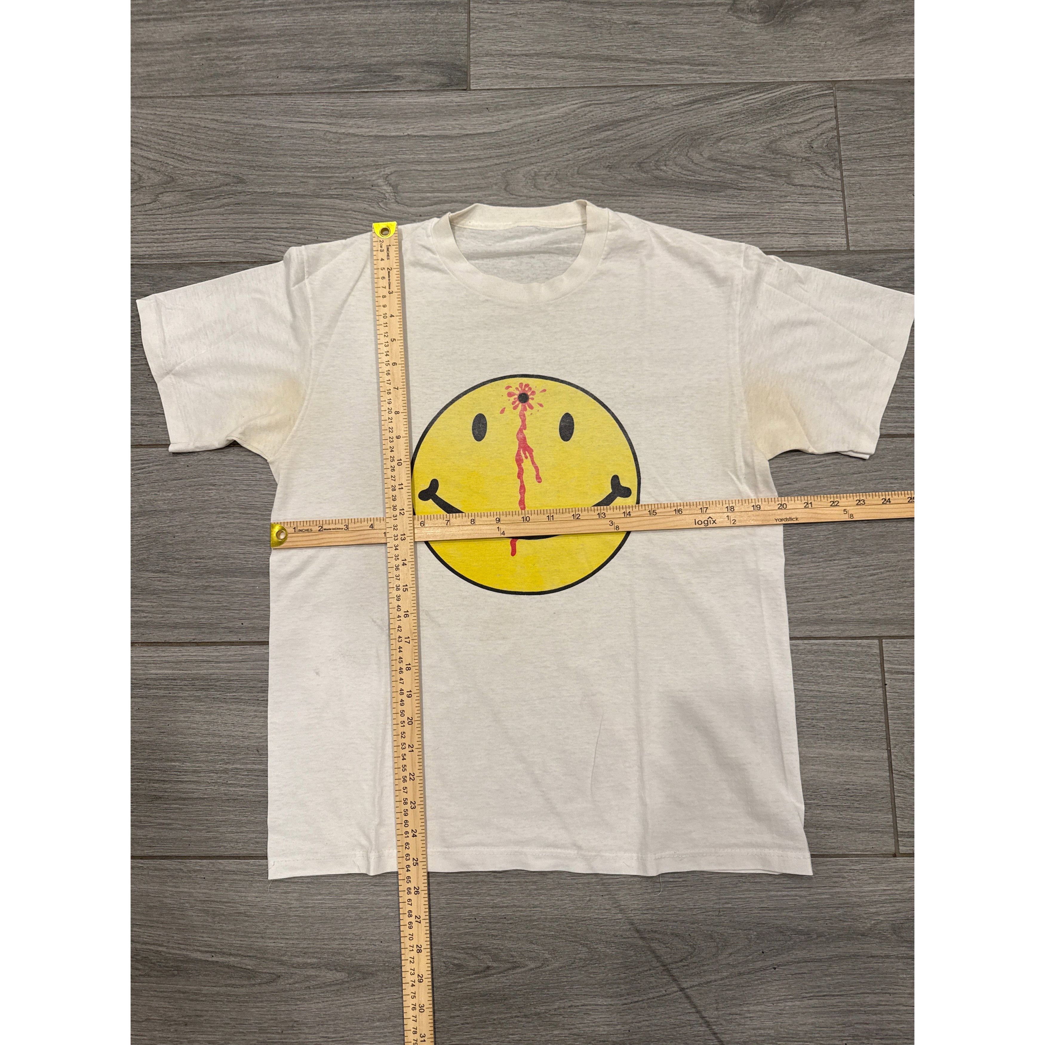 Other 90s Hole in Head Smiley Vintage White Blood Medium T-Shirt Size US M / EU 48-50 / 2 - 2 Thumbnail