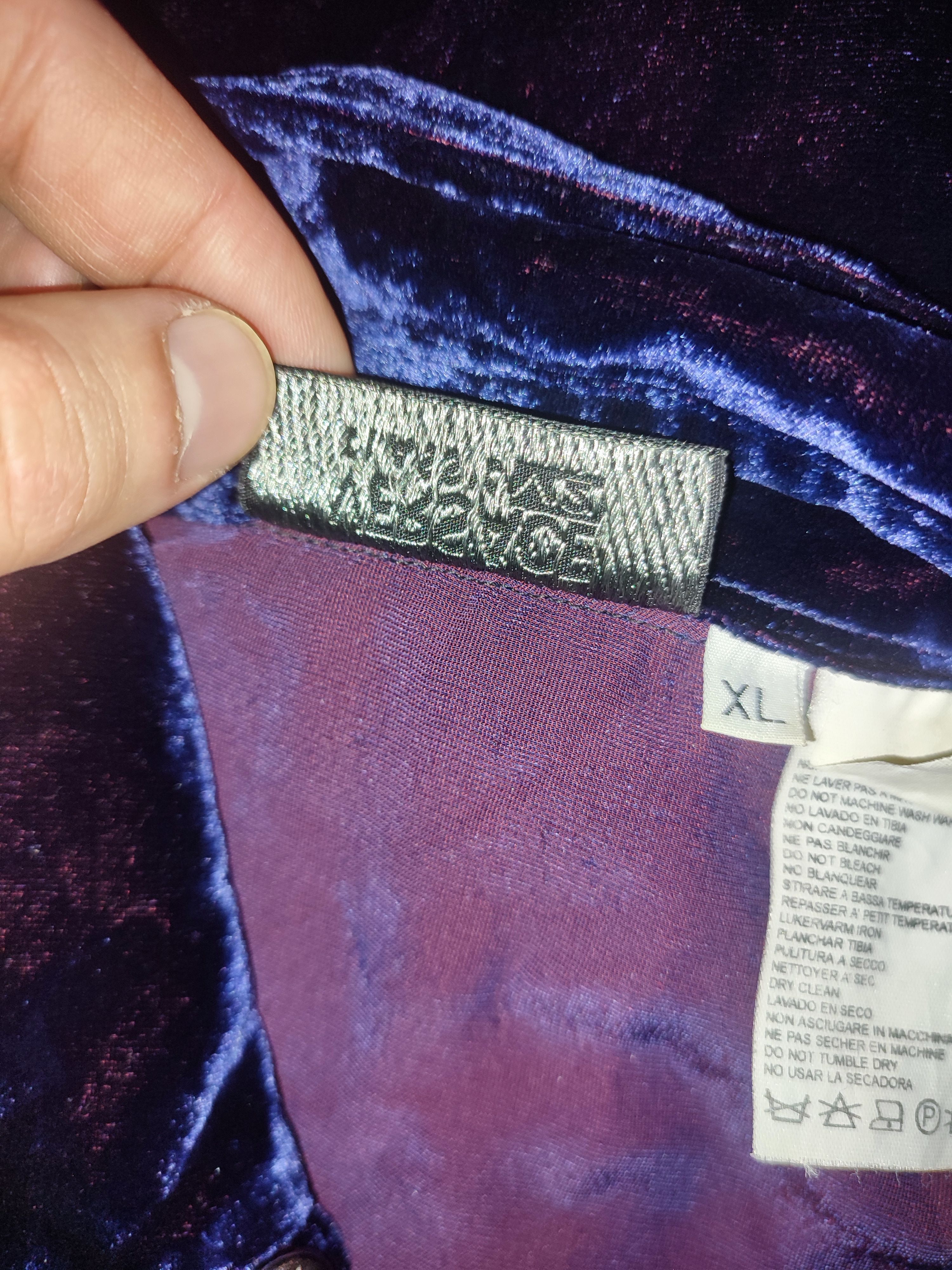 Versace Versace V2 Classic silk barocco mesh Velour Vintage Shirt Size US XL / EU 56 / 4 - 21 Thumbnail