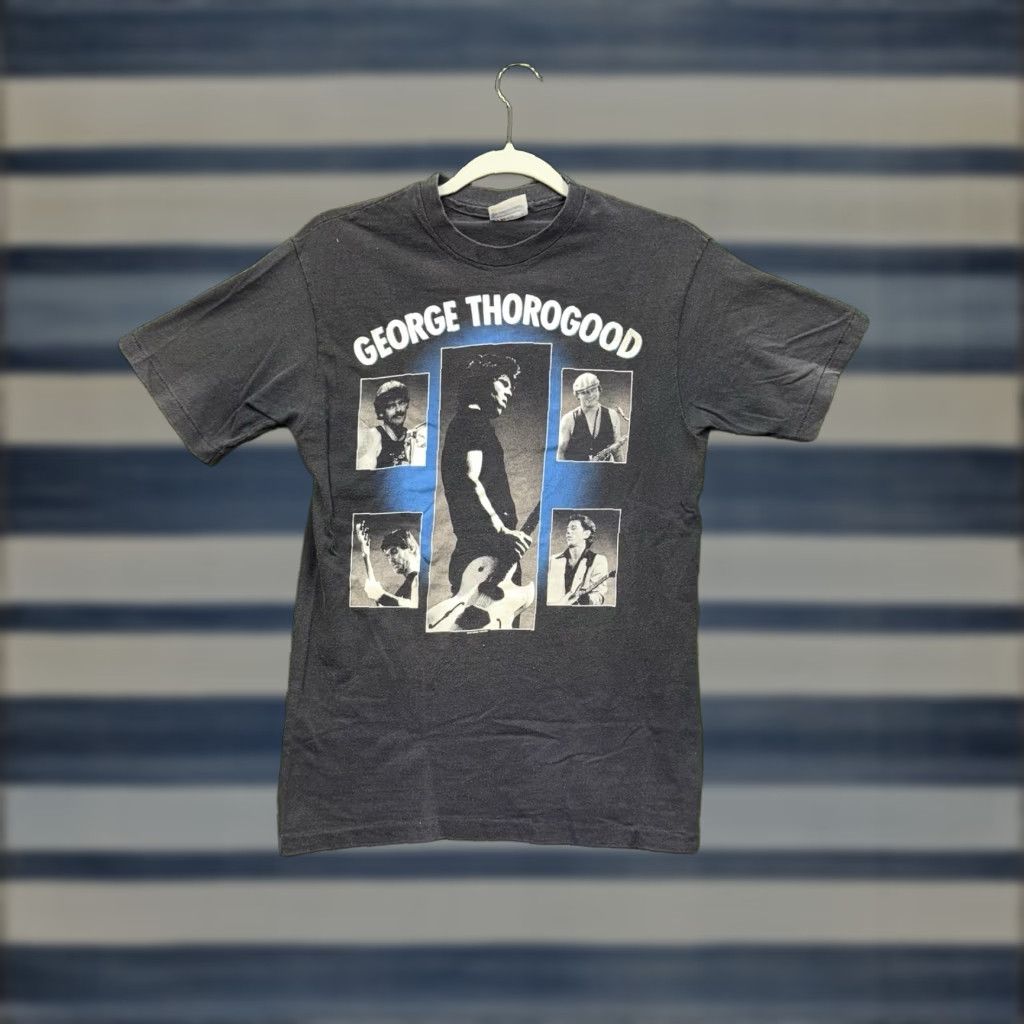 Hanes VINTAGE George Thorogood Destroyers Shirt Mens M Black Cotton Crew Neck 80s Band Music Rock 80s Mens Size US M / EU 48-50 / 2 - 1 Thumbnail