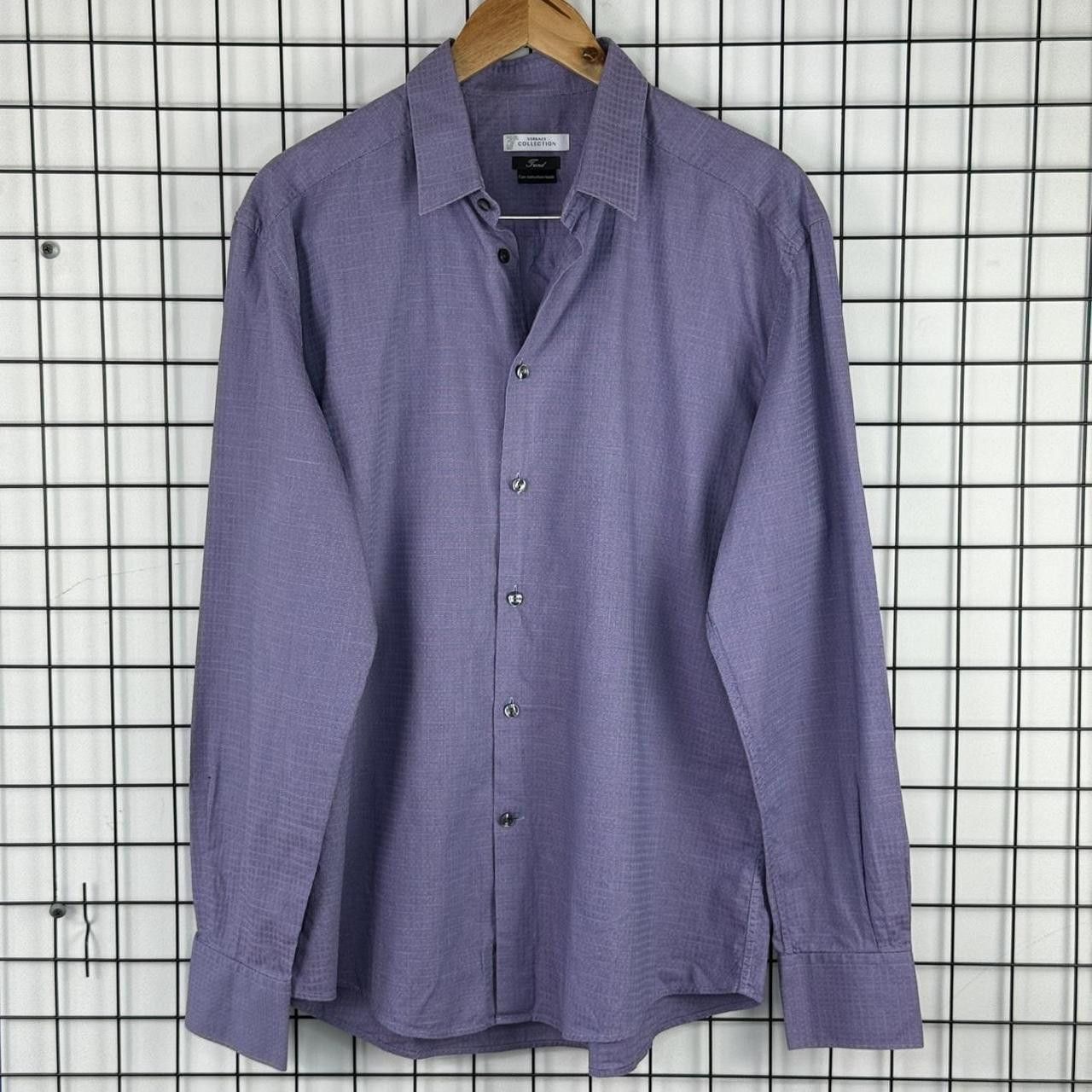 Versace Versace Purple Button Up Shirt Size US XL / EU 56 / 4 - 1 Thumbnail