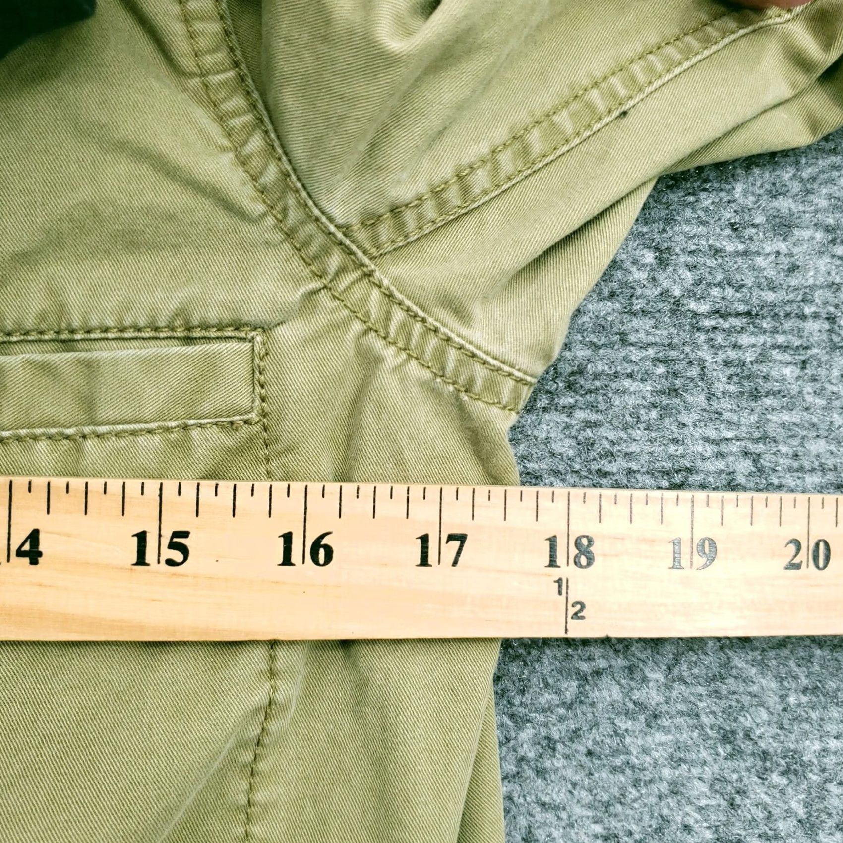 J.Crew J.CREW Jacket Women XS Green Cotton Pocket Utility Field Coat Full Zip Mock Neck Size XS / US 0-2 / IT 36-38 - 6 Thumbnail