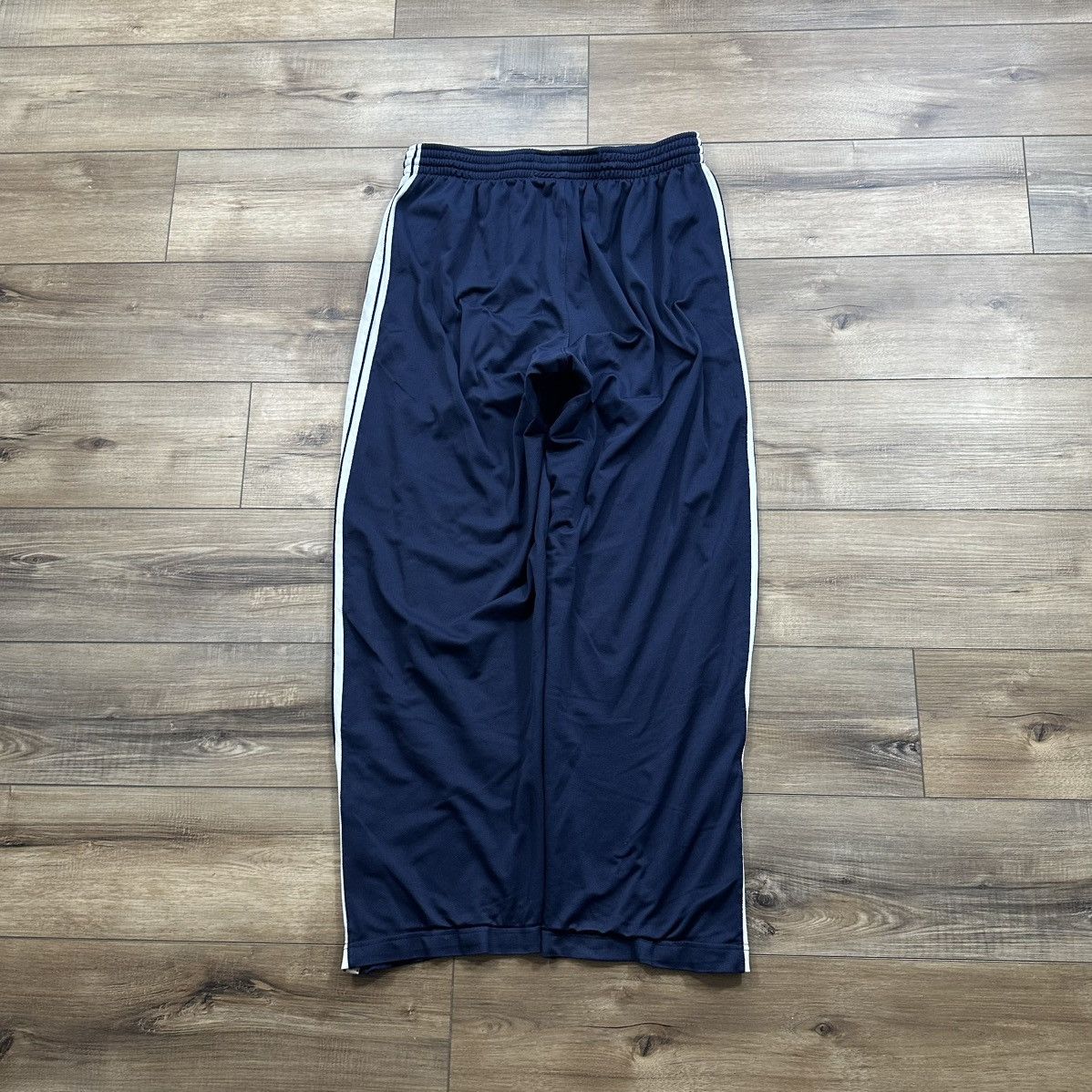 Nike Vintage 2000s Y2K Nike Navy Striped Wide Leg Track Pants Size US 35 - 5 Thumbnail