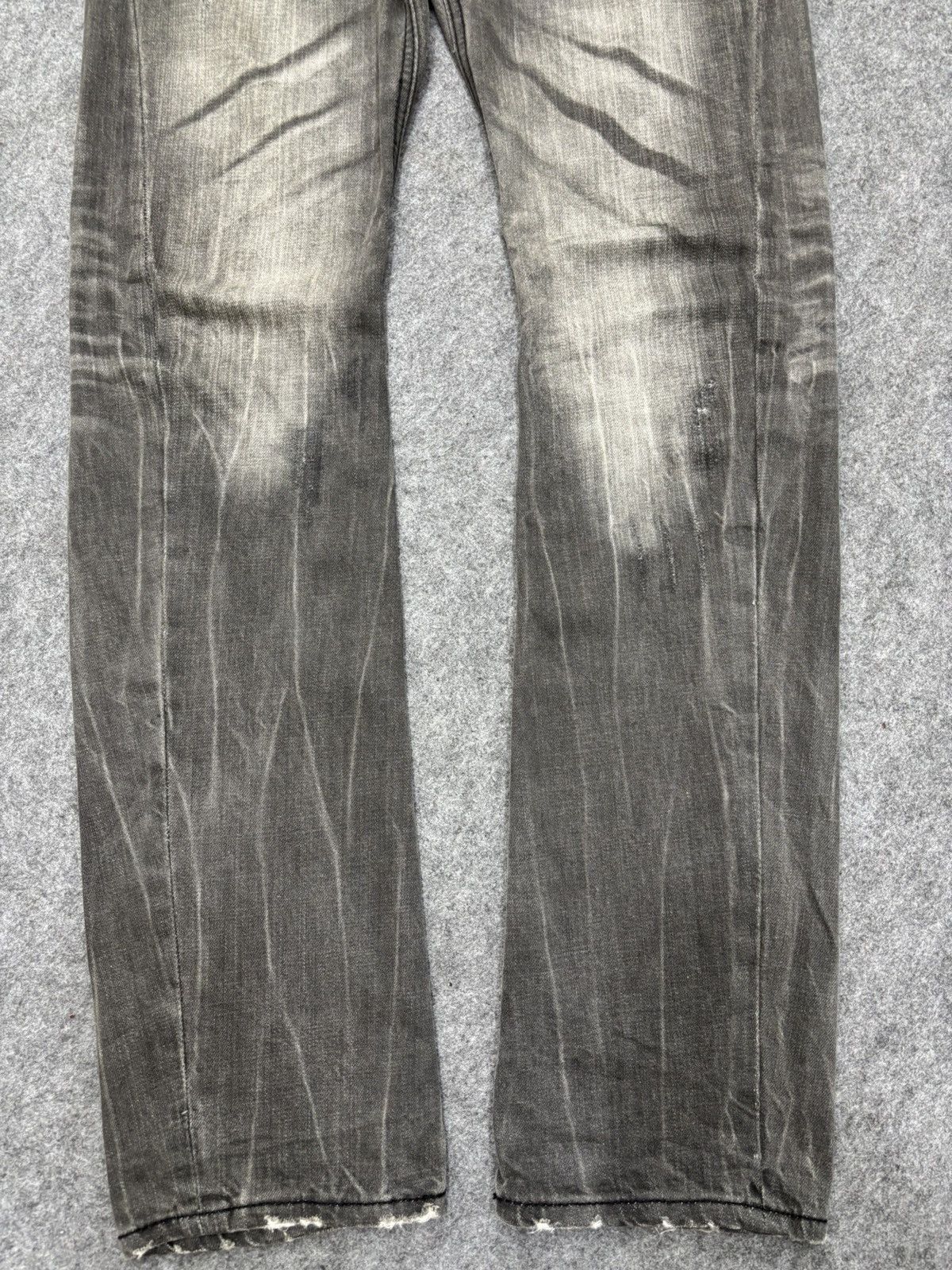 Japanese Brand 💥Twisted Leg💥Back Vtg Trim Co Sick Fades Mild Denim F668 Size US 34 / EU 50 - 6 Thumbnail
