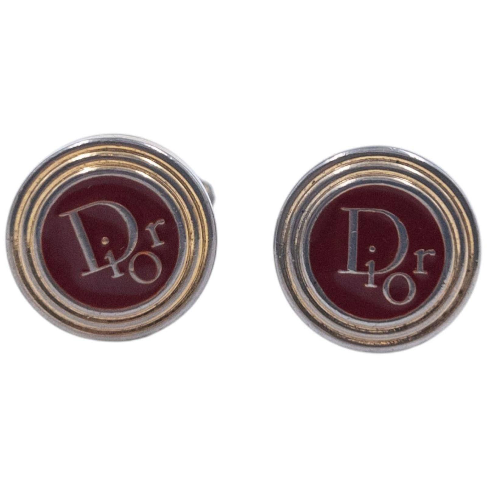 Dior Vintage 90s Dior Embossed Cufflinks Size ONE SIZE - 2 Thumbnail