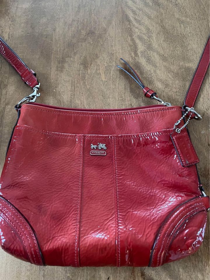 Coach Coach Chelsea Katarina Paprika Patent Leather Hobo Bag Size ONE SIZE - 1 Thumbnail
