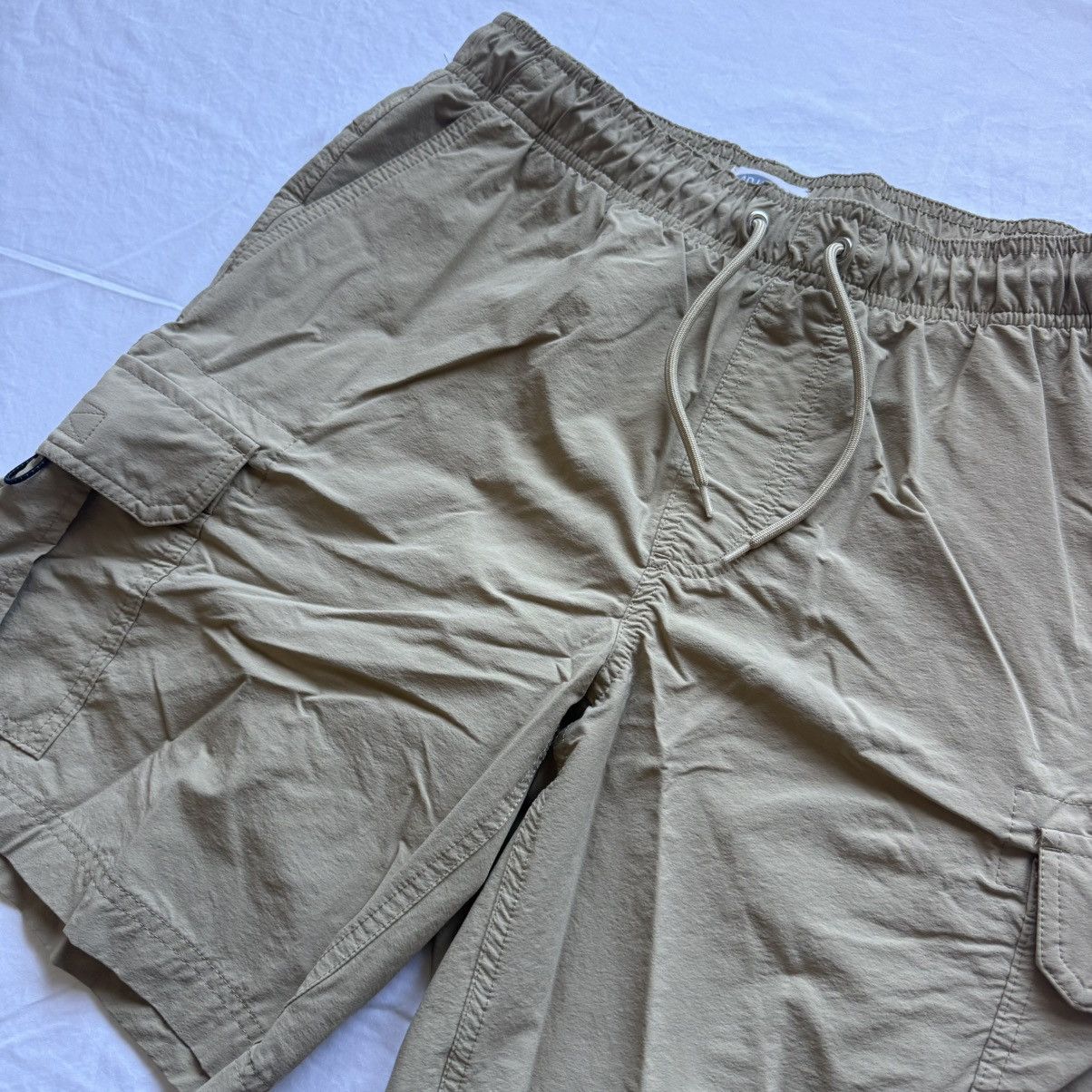 Other Ad Hoc Khaki Lined Nylon Type Cargo Shorts Medium M Swim Size US 32 / EU 48 - 2 Thumbnail