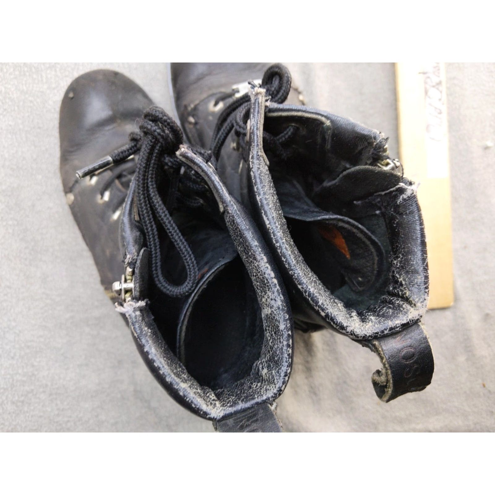 Harley Davidson Harley-Davidson Boots Womens 11 Black Leather Mid-Calf Zip lace up Biker Workwear Casual Shoes Size US 11 / IT 41 - 7 Thumbnail