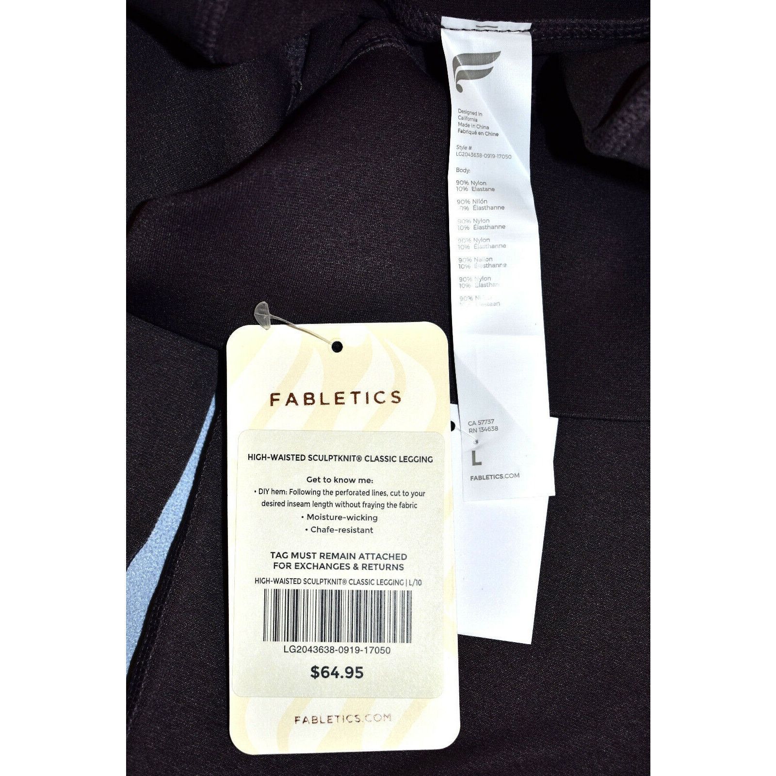 Fabletics NWT FABLETICS SCULP KNIT High Waisted Leggings Pant Sz L $65 Size 26" / US 2 / IT 38 - 4 Thumbnail