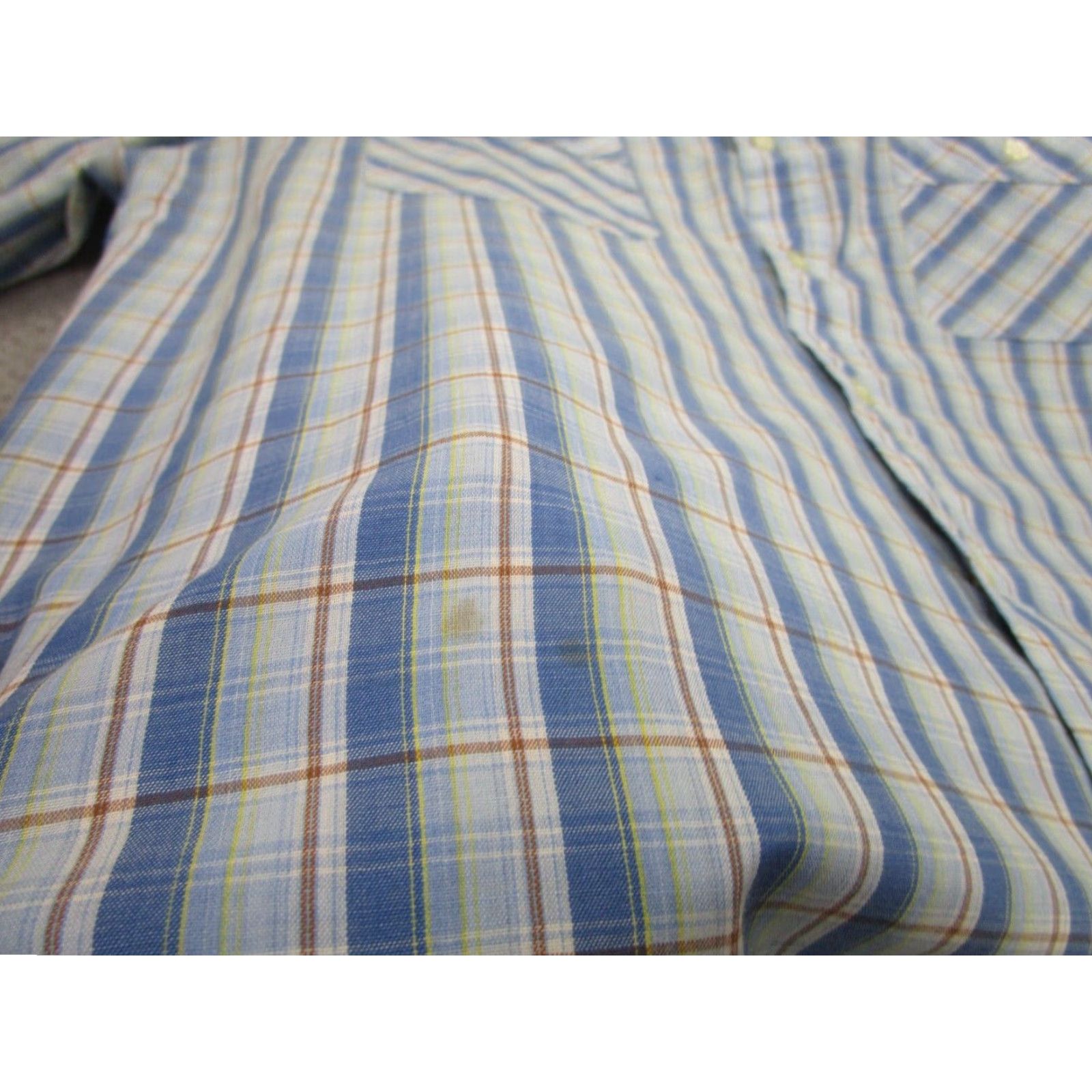 Vintage Vintage Mens Blue Plaid Tattersall Shirt Large L 80s 90s Size US L / EU 52-54 / 3 - 4 Thumbnail