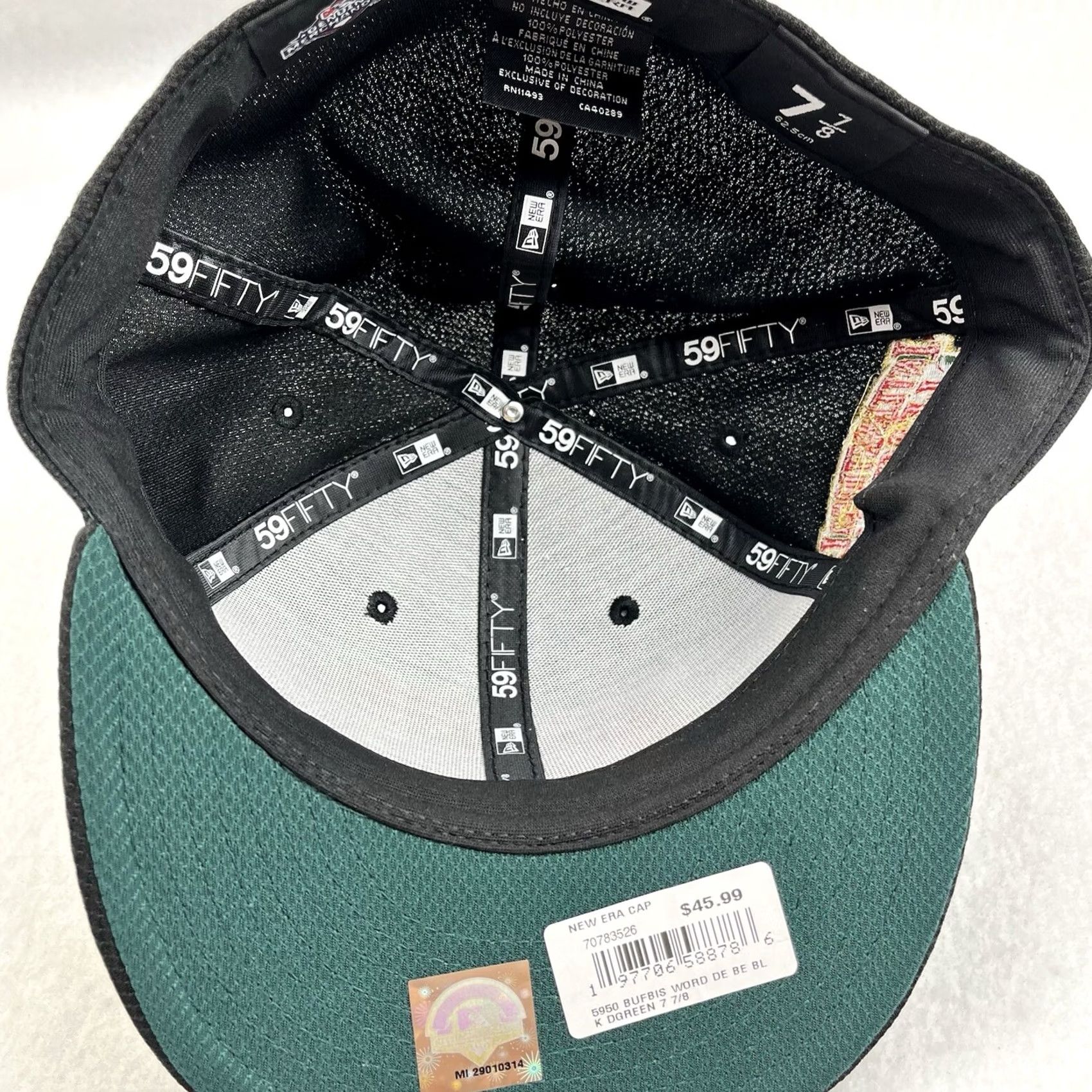 New Era Buffalo Bisons New Era 59fifty Black Green Fitted Cap 7-7/8 NWT MiLB Mens Cap Size ONE SIZE - 5 Thumbnail