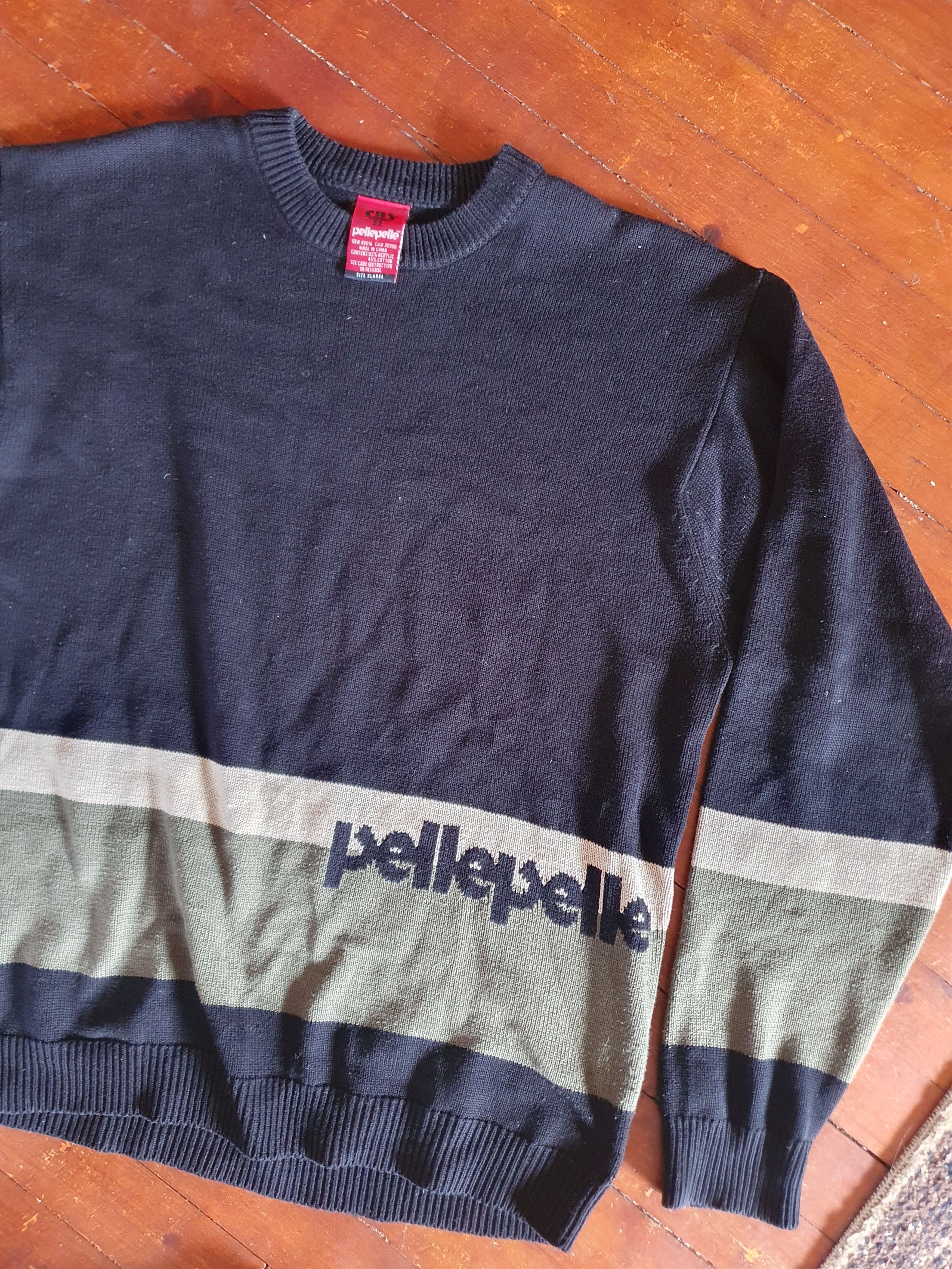 Pelle Pelle × Vintage Pelle Pelle Spellout Sweater Vintage Y2K sz XL Size US XL / EU 56 / 4 - 1 Thumbnail