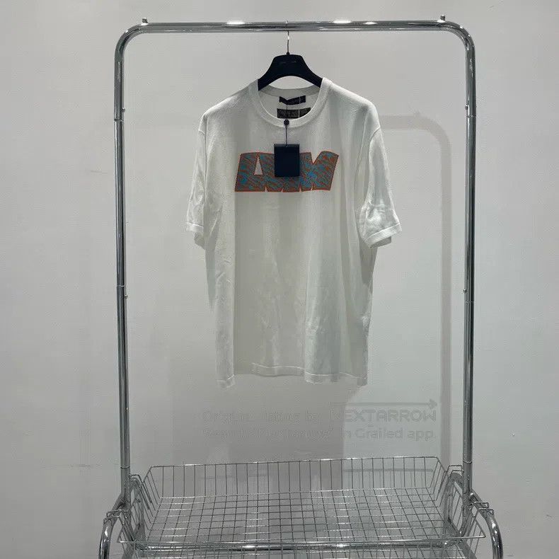 Louis Vuitton size 4l White intarsia knit short sleeves
