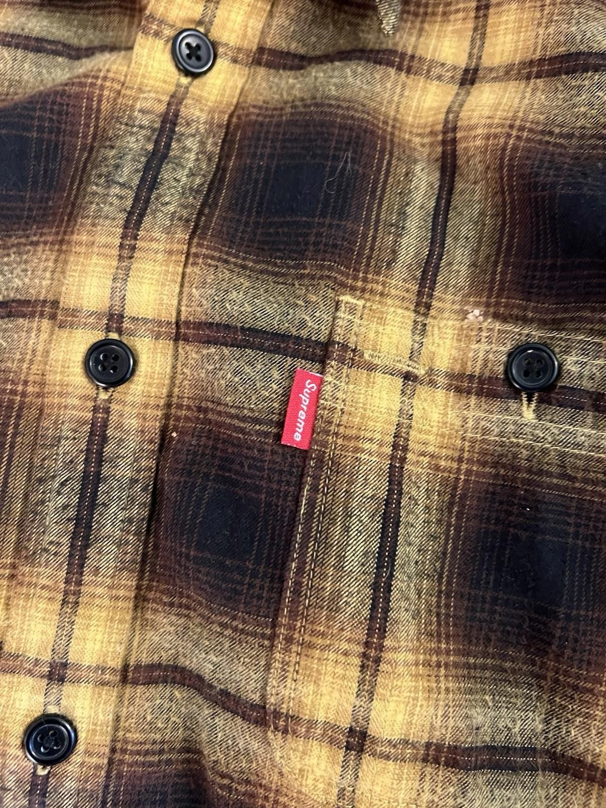 Supreme Pre-Owned SUPREME PLAID SHIRT BROWN LARGE Size US L / EU 52-54 / 3 - 10 Thumbnail