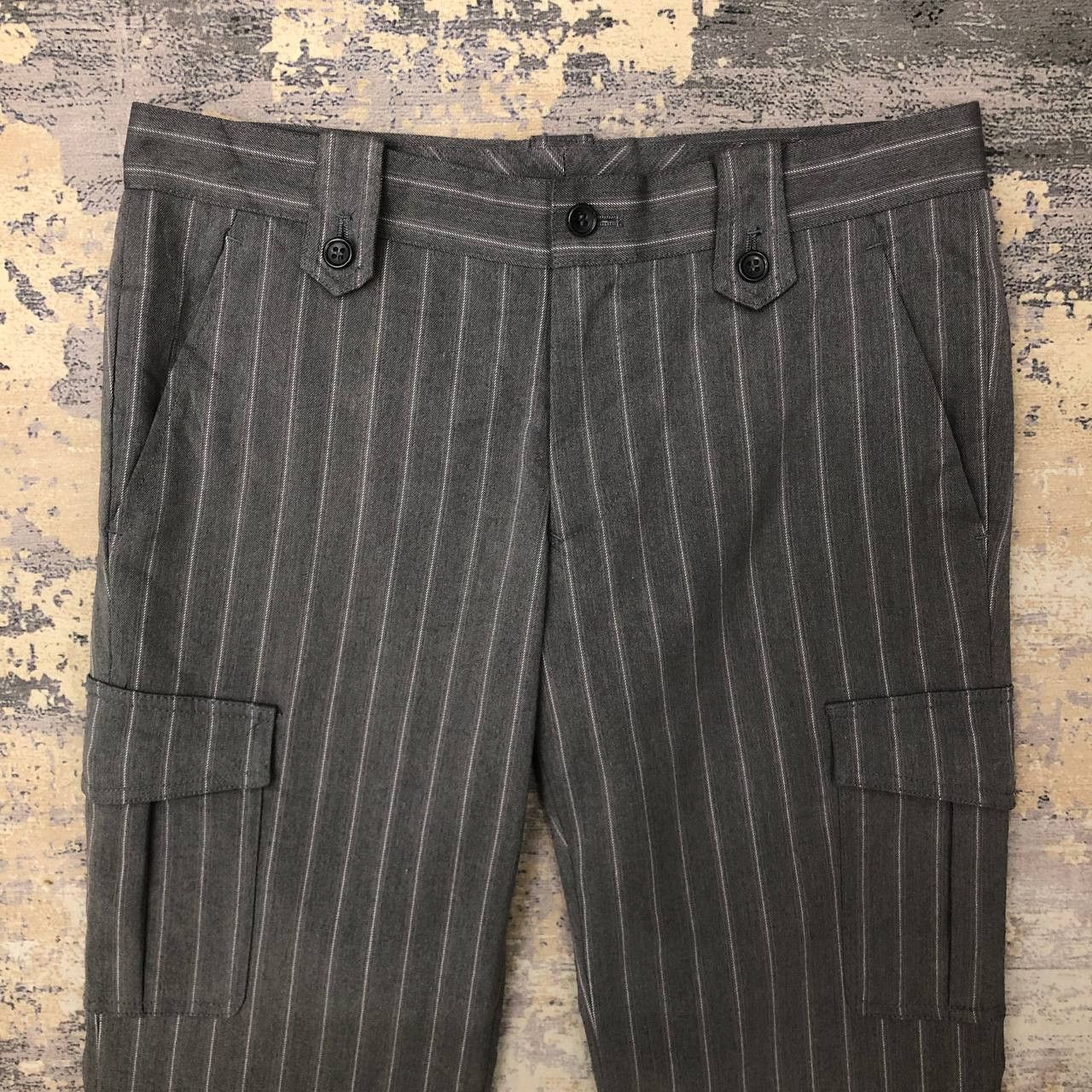Comme Ca Ism P254 COMME CA ISM JAPAN STRIPED CARGO PANTS Size 33" - 3 Thumbnail