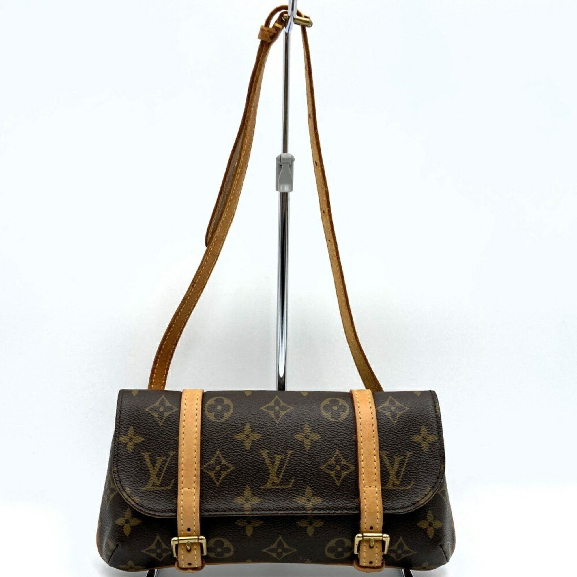 image of Louis Vuitton M51159 Pochette Marel Waist Bag Pouch Clutch 2Way Brown Monogram Louis Vuitton, Women