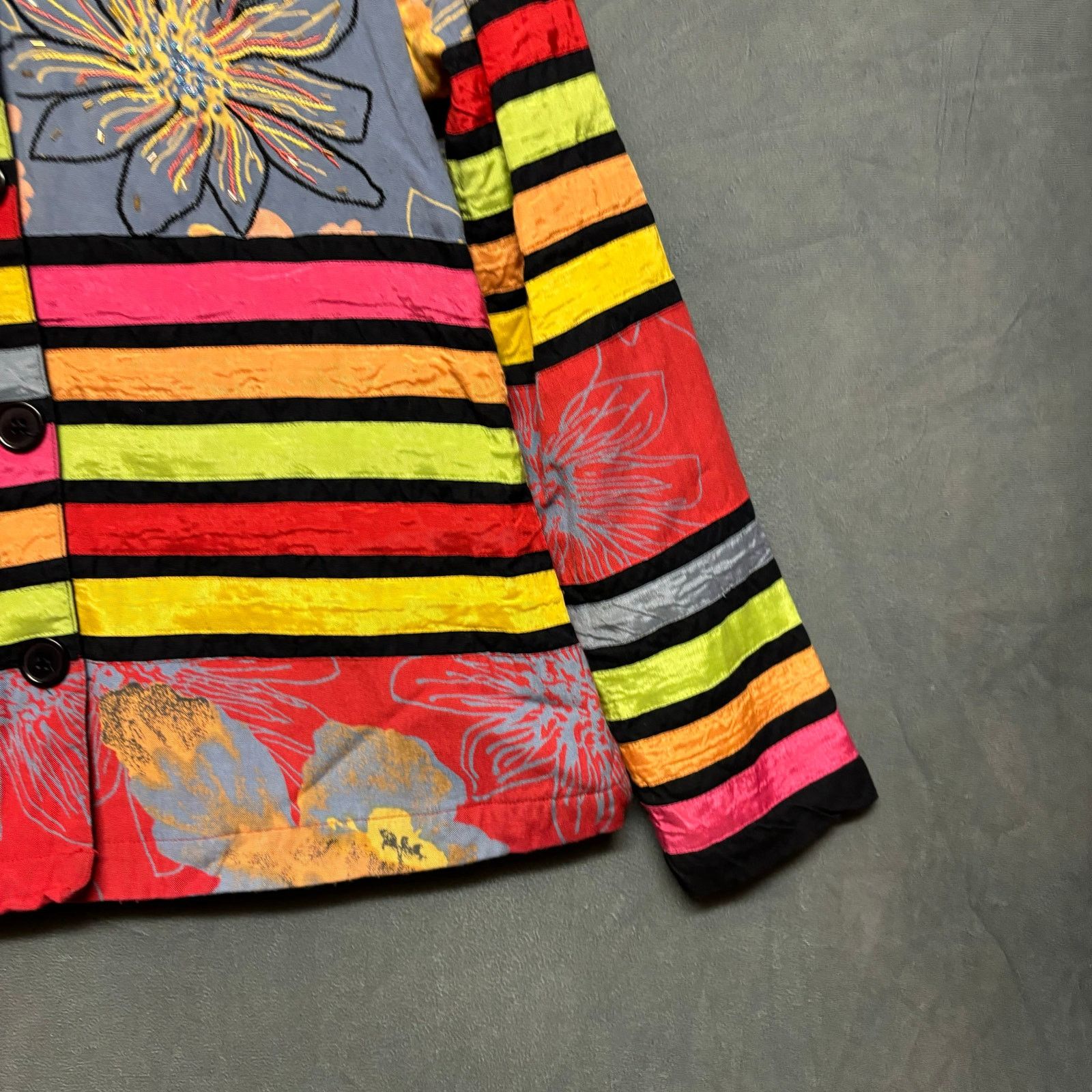 Other Art To Wear Blazer Patchwork Floral Boho Multicolor Boho Size M / US 6-8 / IT 42-44 - 7 Thumbnail
