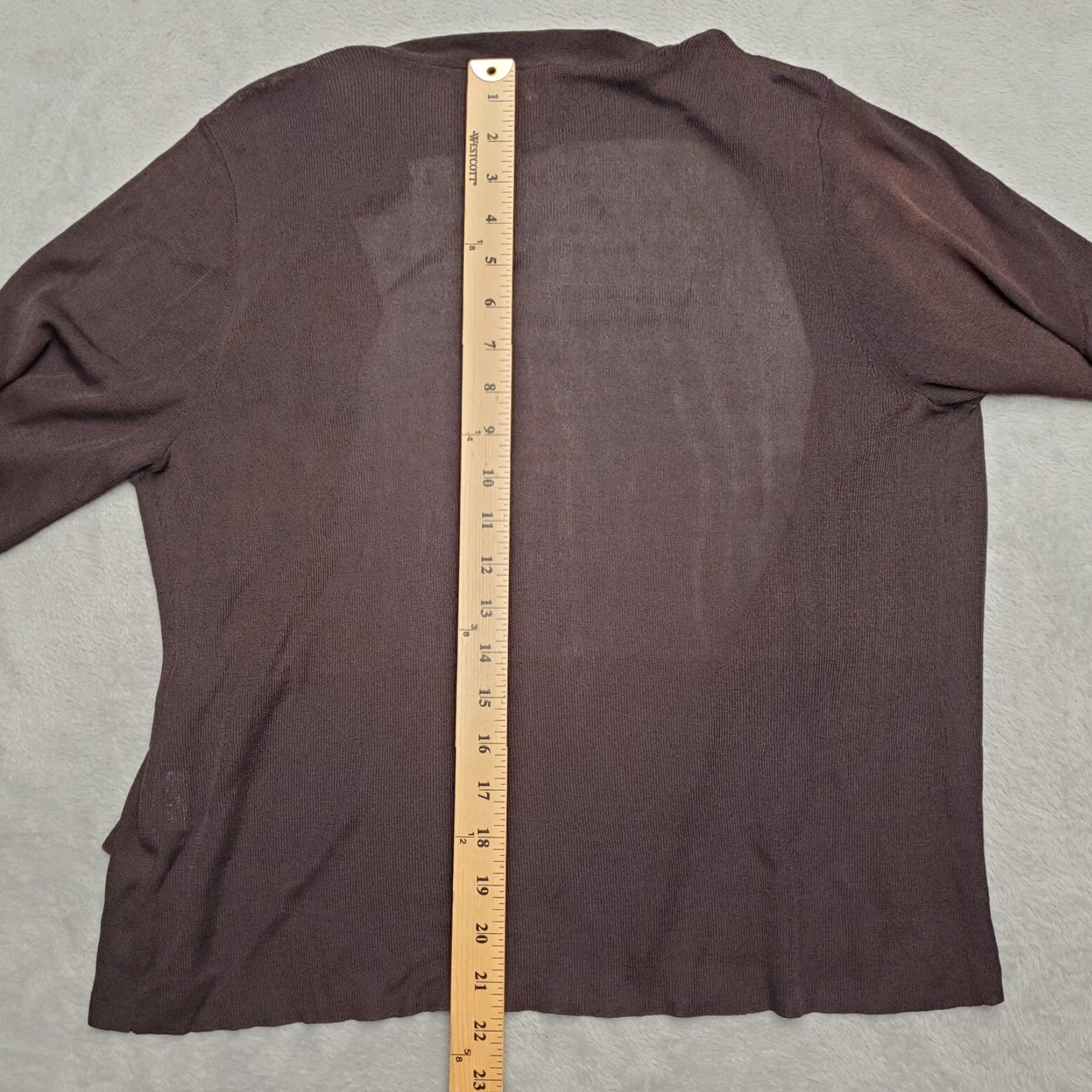 Eileen Fisher VINTAGE Eileen Fisher Cardigan Womens Medium Brown Viscose Nylon Open Front Minimalist Size M / US 6-8 / IT 42-44 - 5 Thumbnail
